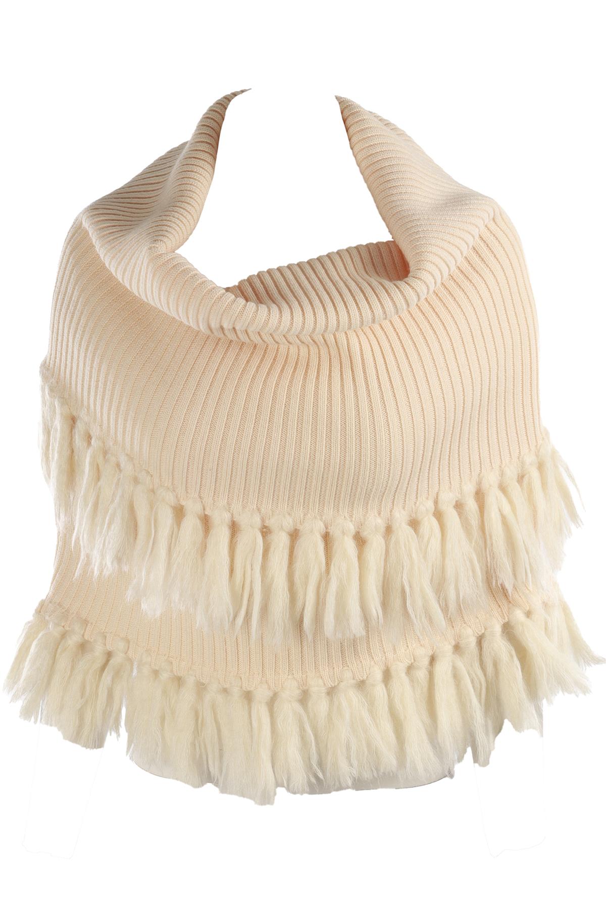 CHRISTIAN DIOR CREAM COTTON SCARF