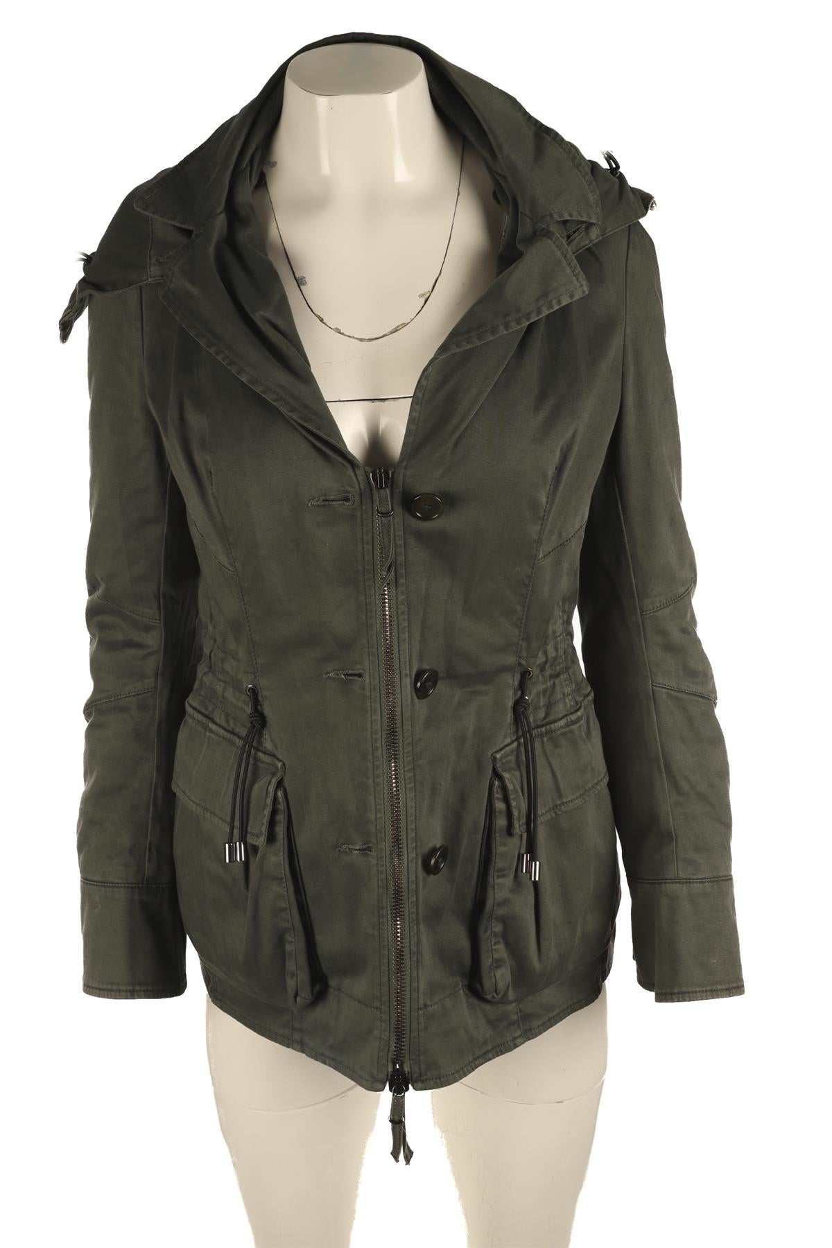 ERMANNO SCERVINO KHAKI CANVAS JACKET IT 40 UK 8