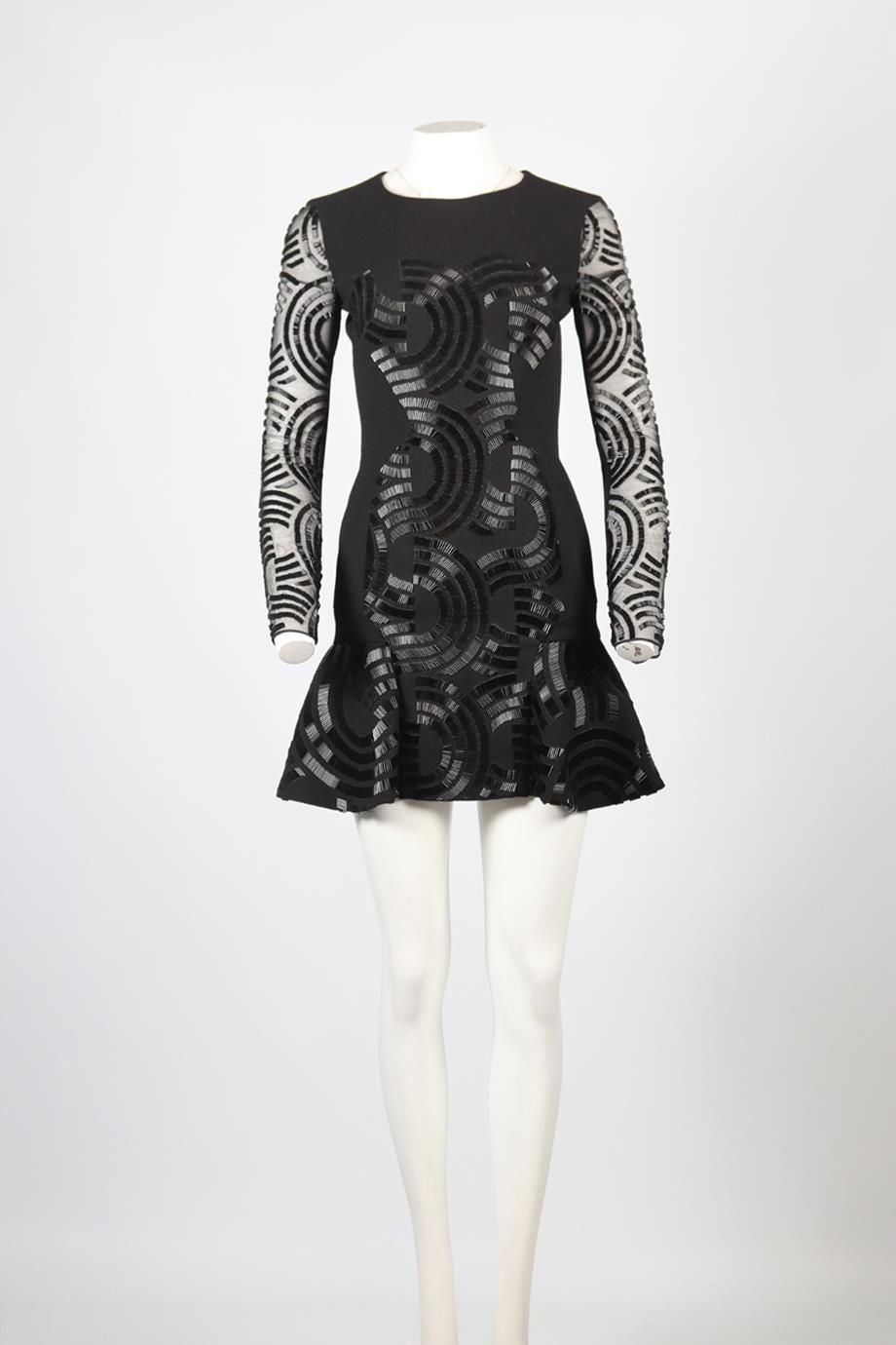 DAVID KOMA WOOL BLEND EMBELLISHED DRESS UK 8