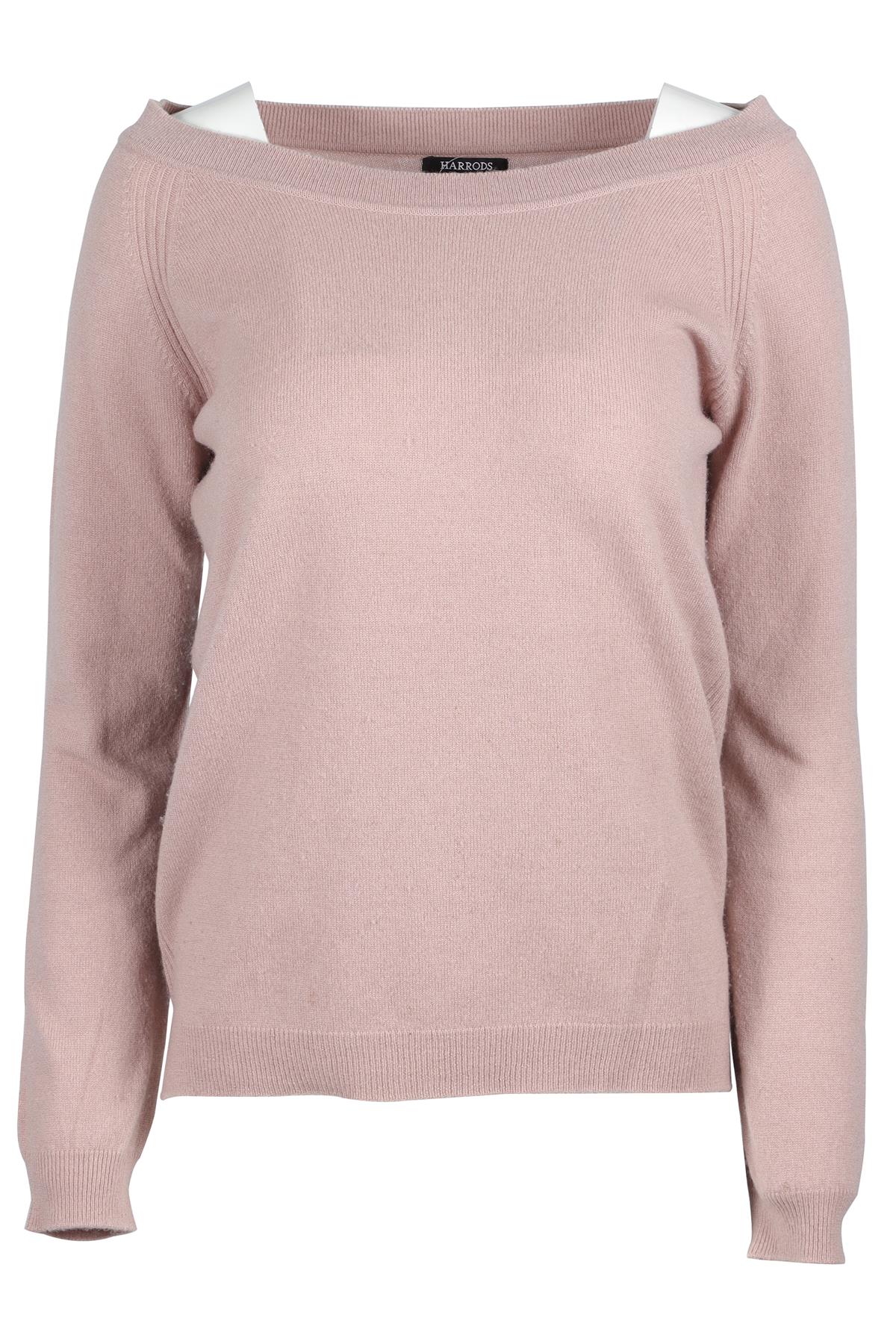 HARRODS OF LONDON TAUPE CASHMERE SWEATER SMALL