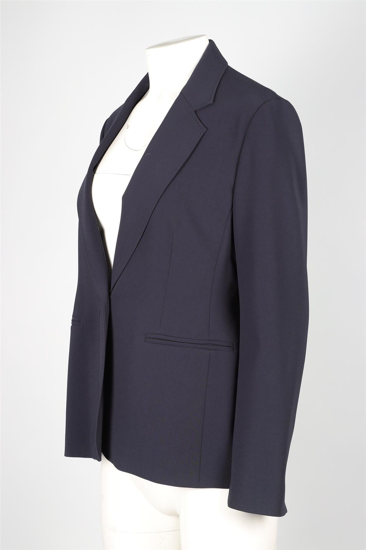MAX MARA STUDIO NAVY CREPE BLAZER UK 12