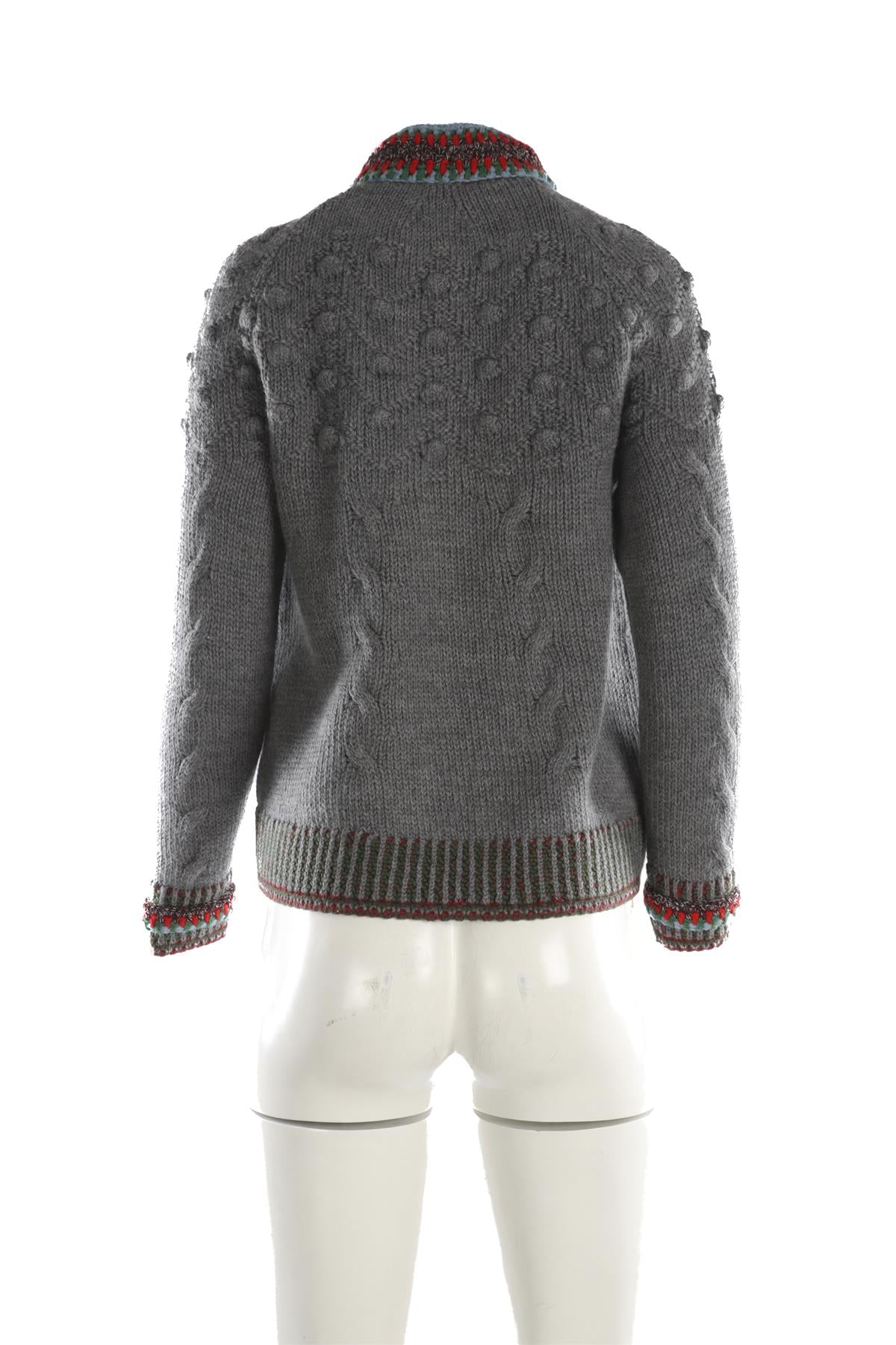 CHANEL BLUE 2015 WOOL CARDIGAN FR 34 UK 6