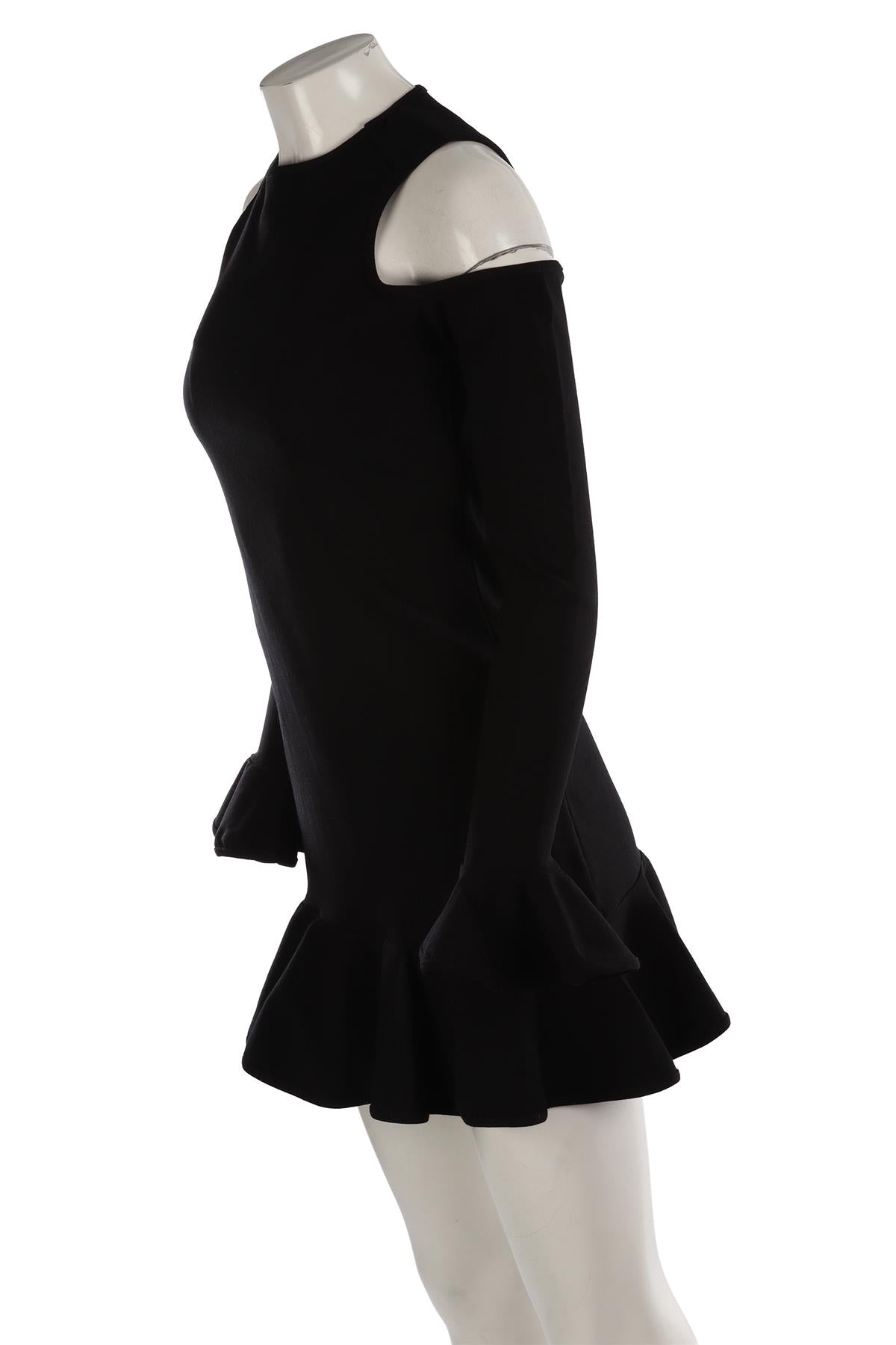 MICHAEL LO SORDO BLACK SPANDEX MIDI DRESS AU 14 UK 14