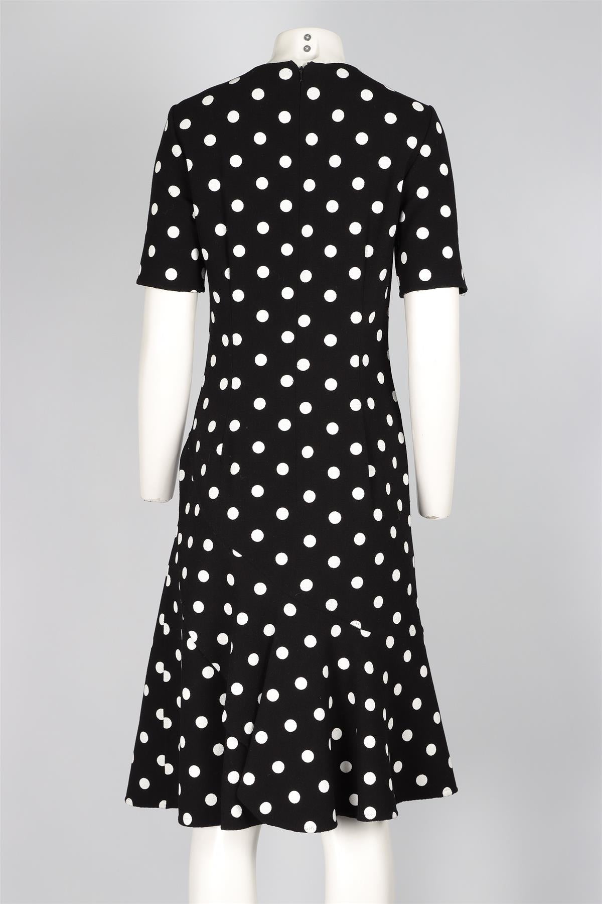 OSCAR DE LA RENTA BLACK 2019 WOOL MIDI DRESS US 8 UK 12