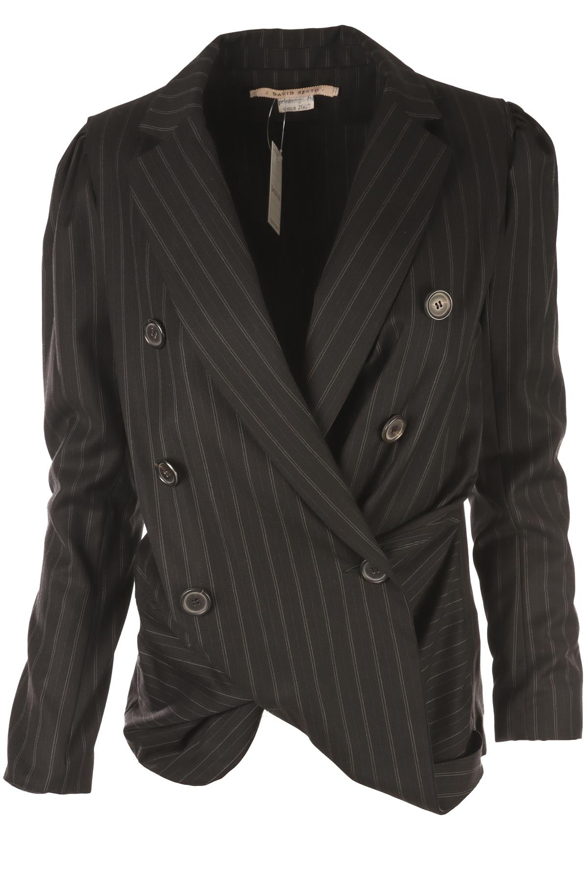 DAVID SZETO BLACK 2007 WOOL TOP FR 38 UK 10