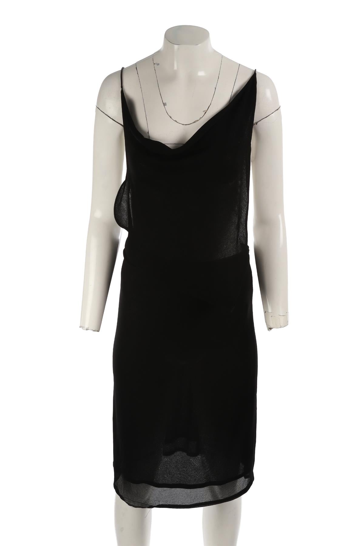 GUCCI BLACK 1997 KNIT MINI DRESS SMALL