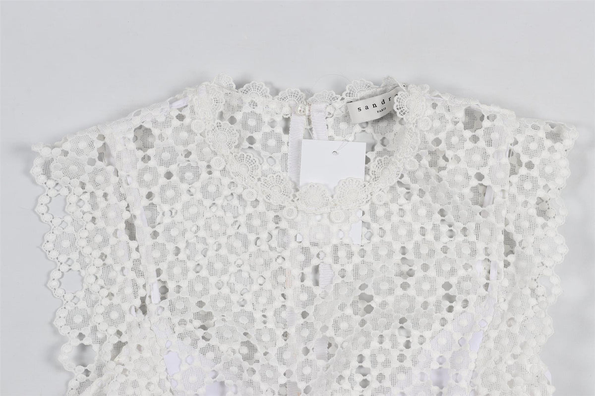 SANDRO PINK LACE MINI DRESS SMALL