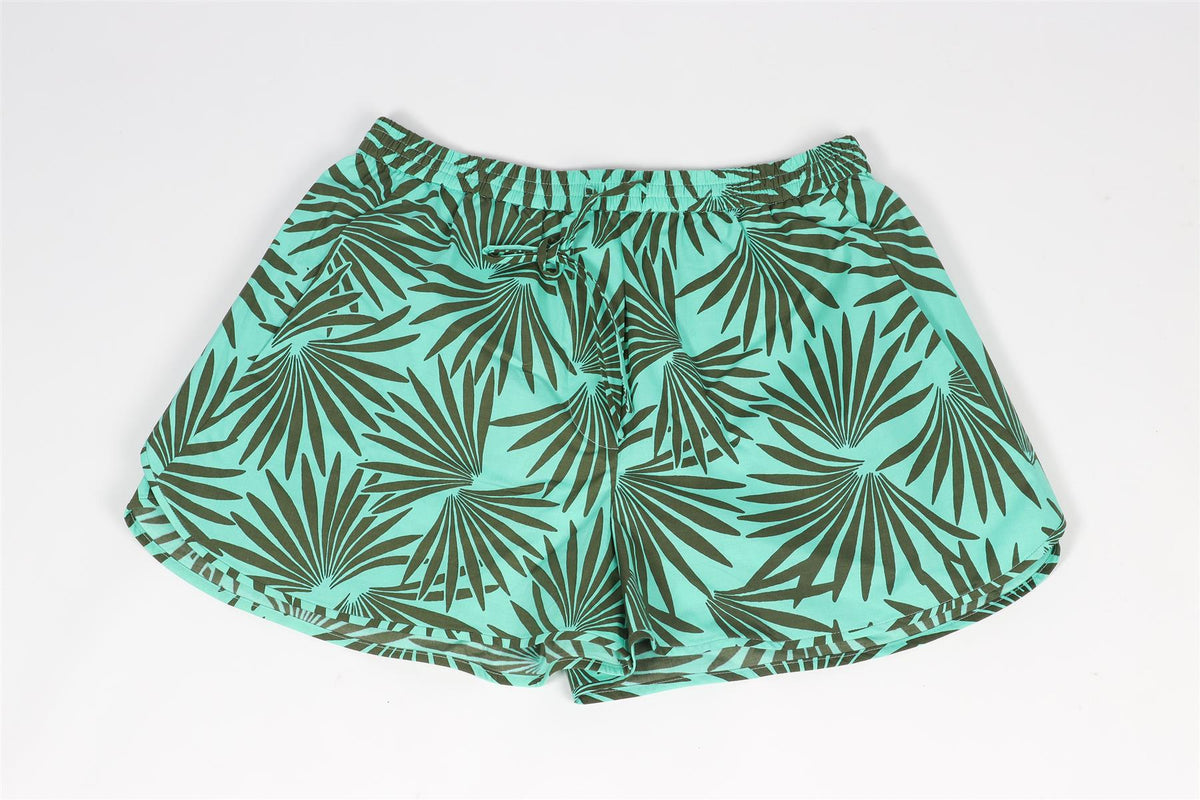 DIANE VON FURSTENBERG GREEN COTTON SHORTS XSMALL