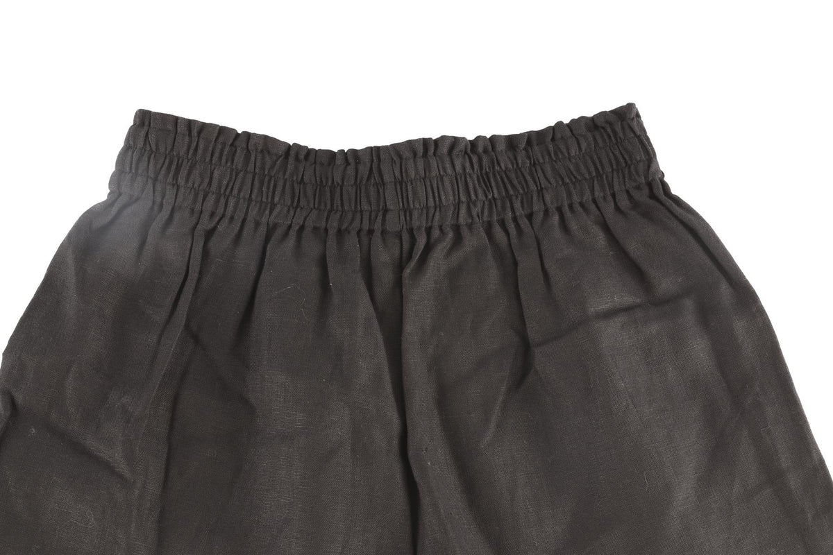 REFORMATION BLACK LINEN SHORTS XSMALL