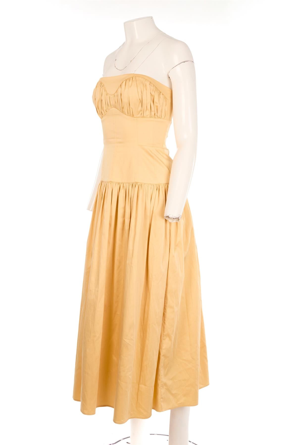 TOVE YELLOW COTTON DRESS IT 36 UK 4