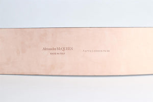 ALEXANDER MCQUEEN BLACK LEATHER WAIST BELT 75 CM