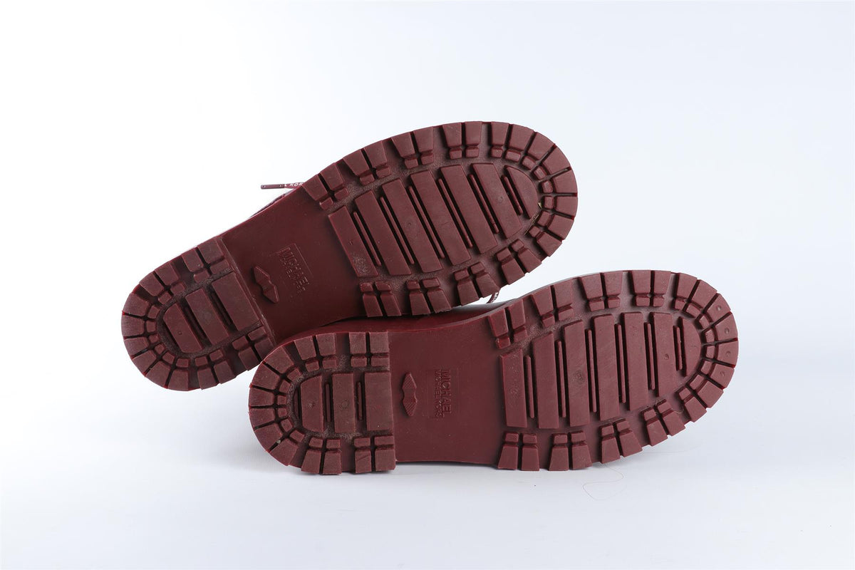 MICHAEL MICHAEL KORS BURGUNDY RUBBER BOOTS EU 39 UK 6 US 9