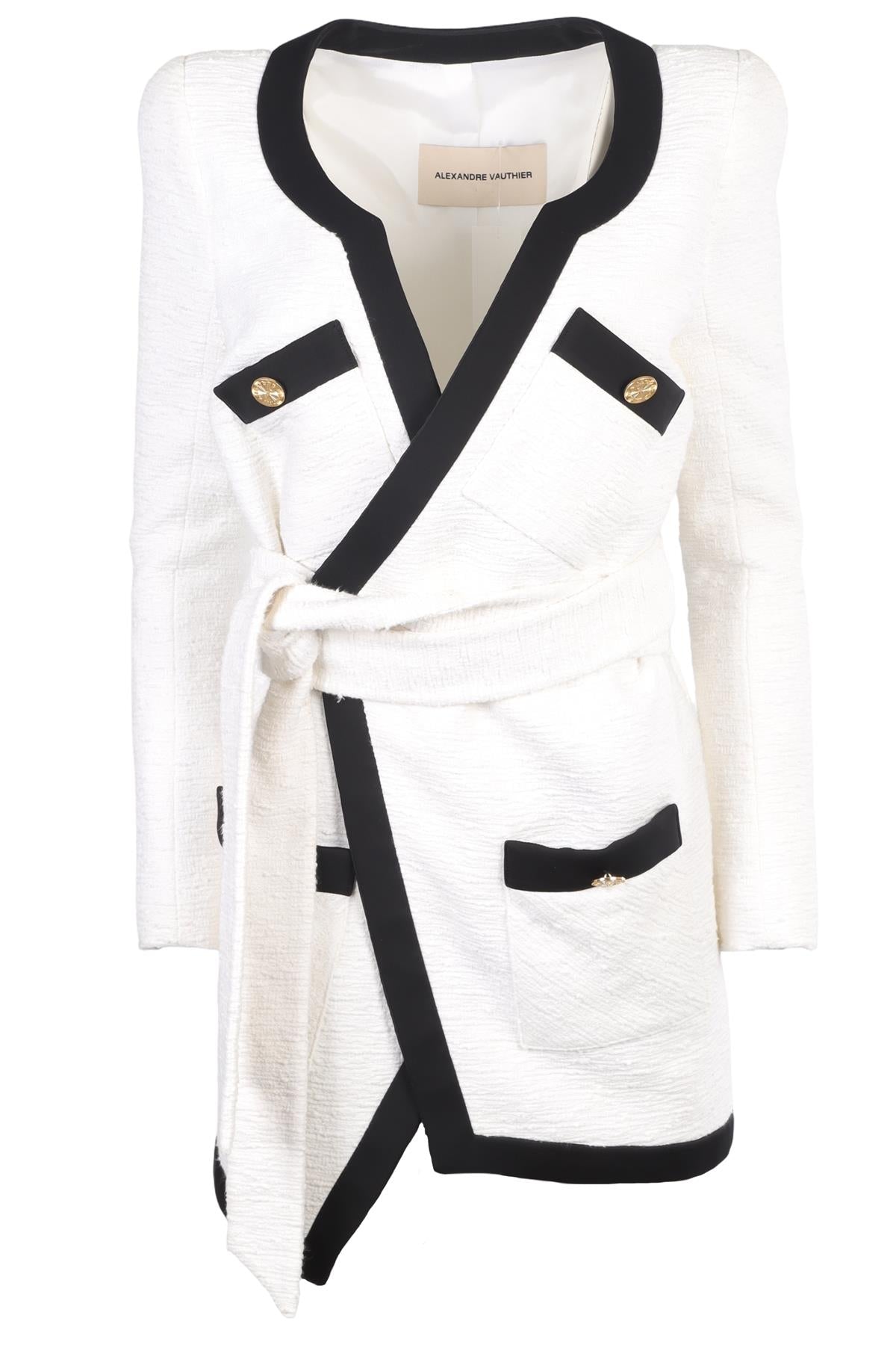ALEXANDRE VAUTHIER WHITE TWEED MINI DRESS IT 38 UK 6