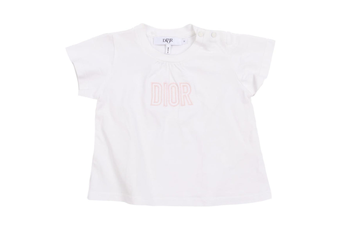 BABY DIOR WHITE BABY GIRLS T-SHIRT 12 MONTHS
