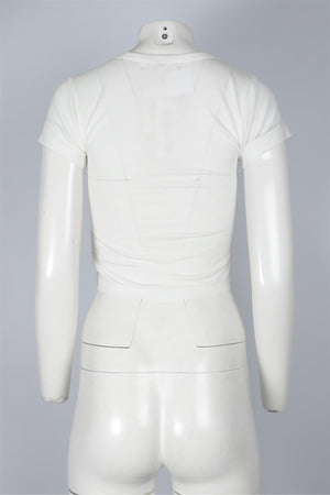 ETERNE WHITE COTTON T-SHIRT XSMALL