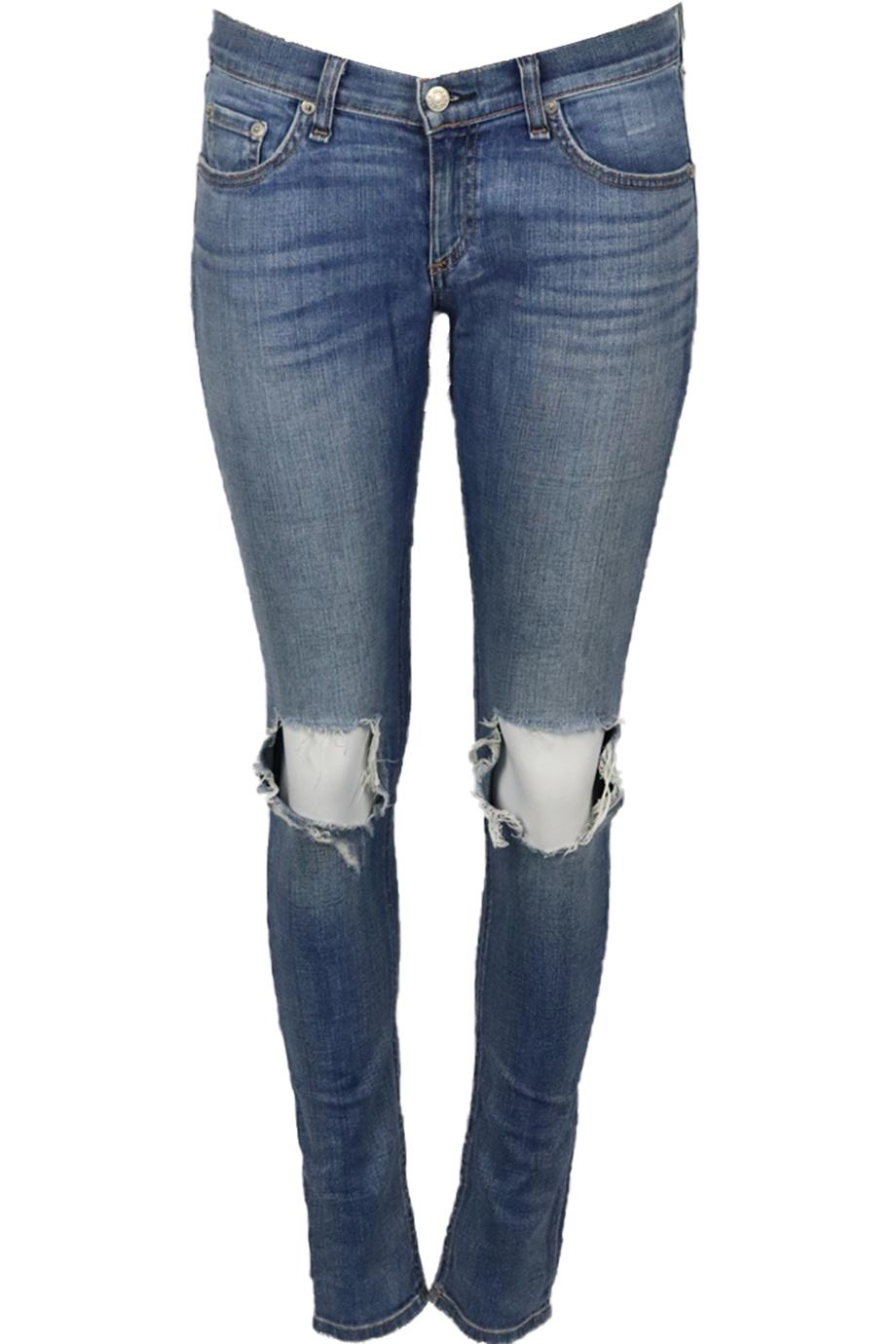 RAG AND BONE DISTRESSED LOW RISE SKINNY JEANS W26 UK 8