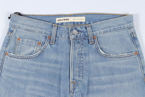 GRLFRND BLUE HIGH RISE STRAIGHT LEG JEANS W24 UK 6
