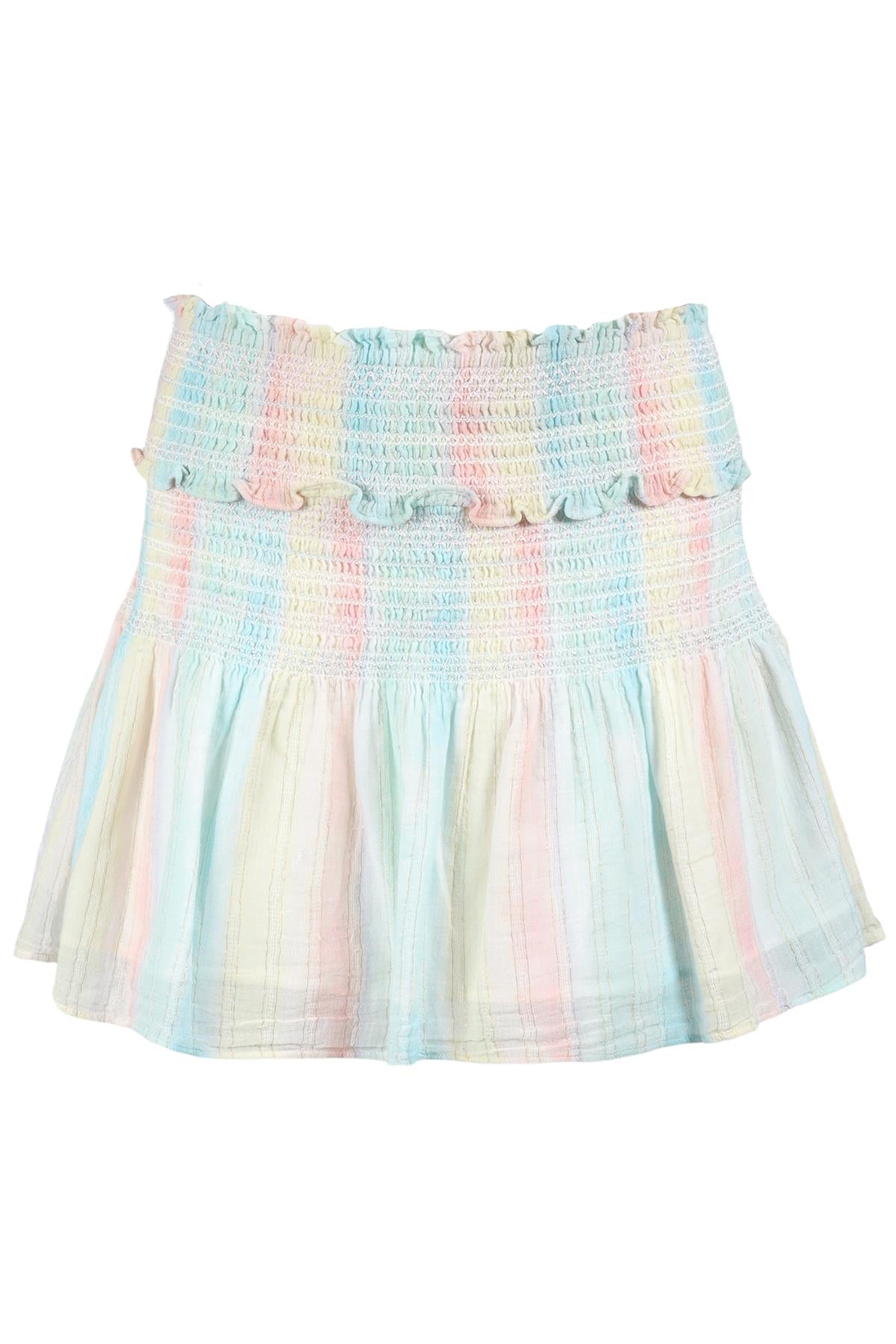 LOVESHACKFANCY MULTI COTTON MINI SKIRT SMALL