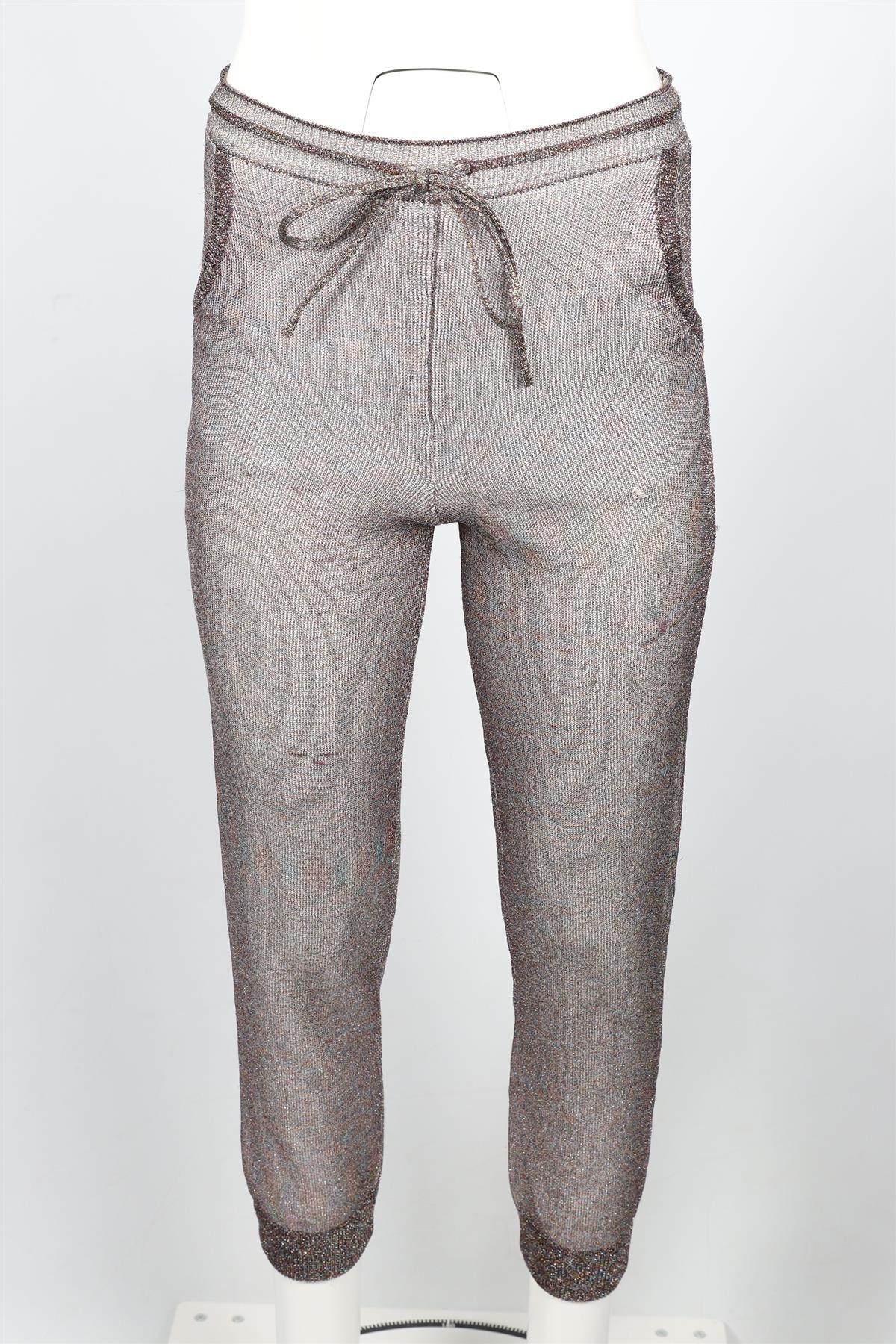 MISSONI MULTICOLOURED WOOL BLEND TRACK PANTS IT 38 UK 6