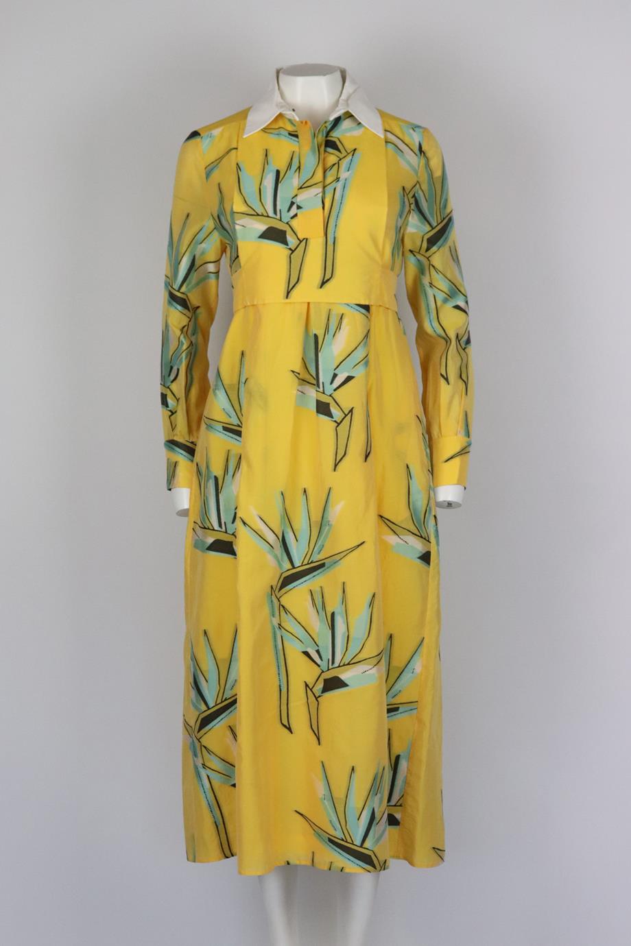 FENDI JACQUARD COTTON BLEND MIDI DRESS IT 40 UK 8