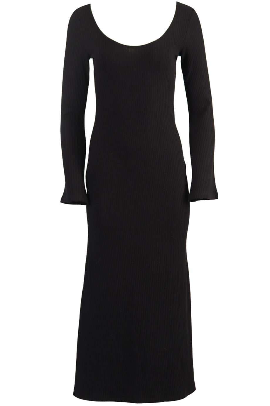 REFORMATION RIBBED COTTON BLEND MAXI DRESS MEDIUM