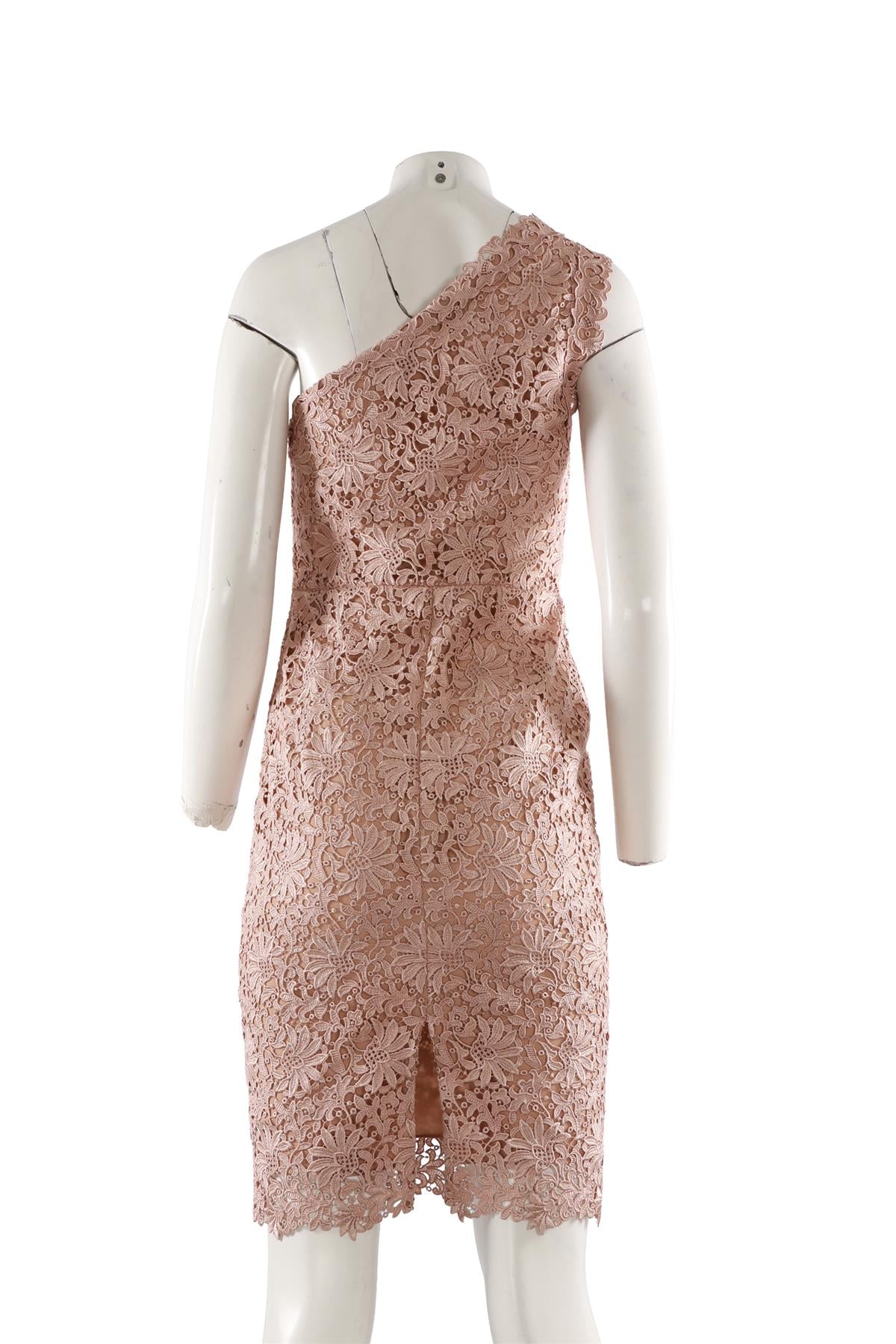 STELLA MCCARTNEY NUDE LACE MIDI DRESS IT 40 UK 8