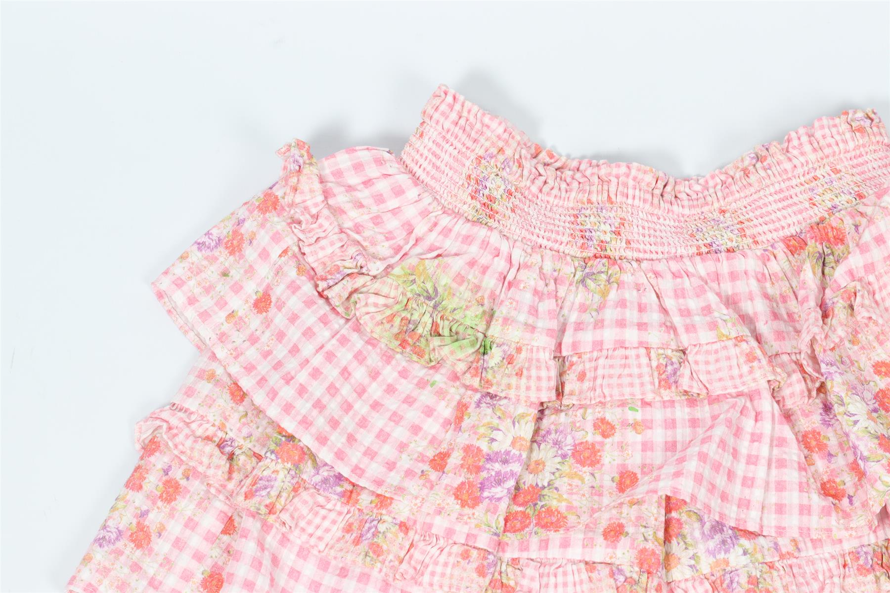 LOVESHACKFANCY PINK BABY GIRLS COTTON SKIRT 18-24 MONTHS