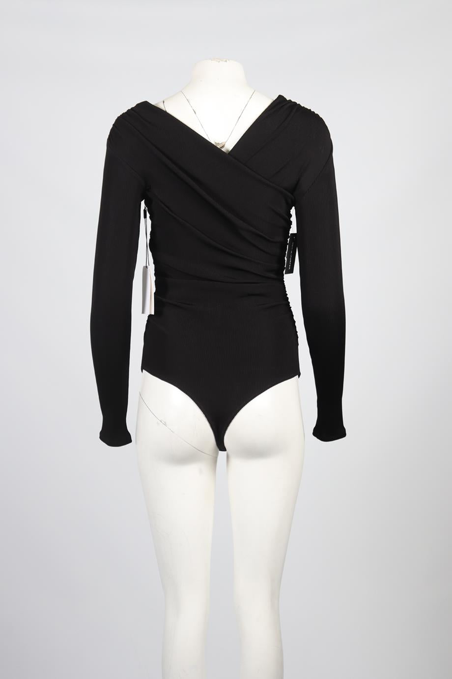 GOLDSIGN ONE SHOULDER JERSEY BODYSUIT SMALL