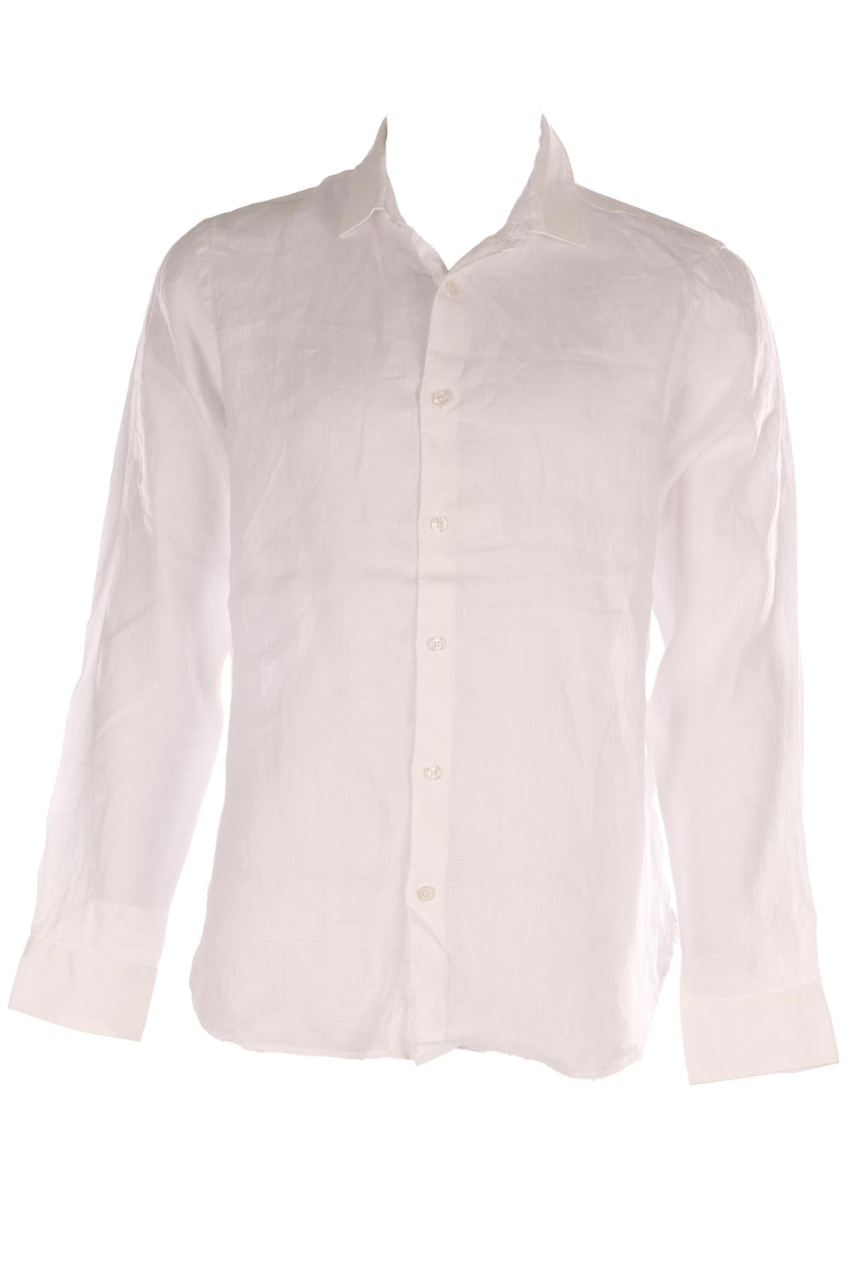 ORLEBAR BROWN WHITE MEN'S LINEN SHIRT SMALL