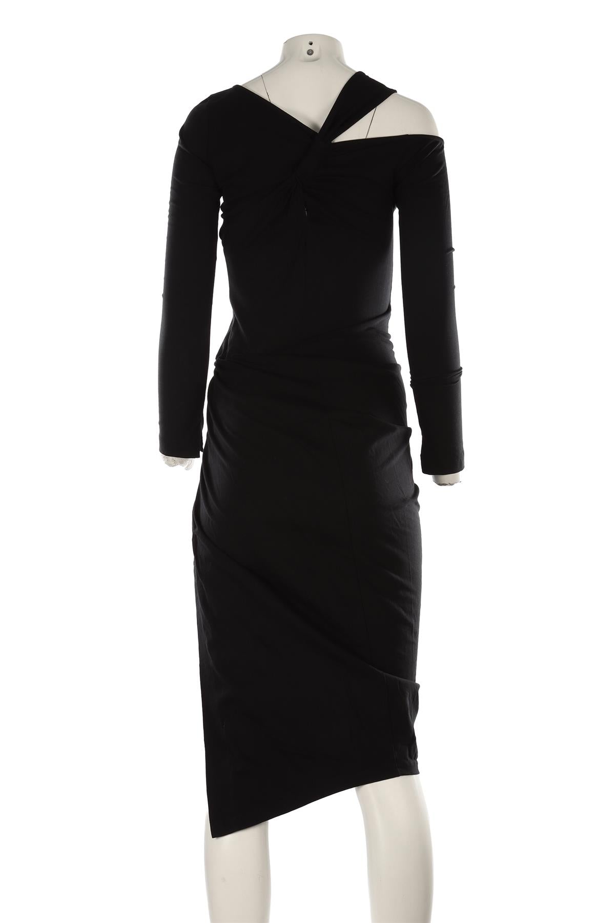 EUDON CHOI BLACK COTTON MAXI DRESS UK 6