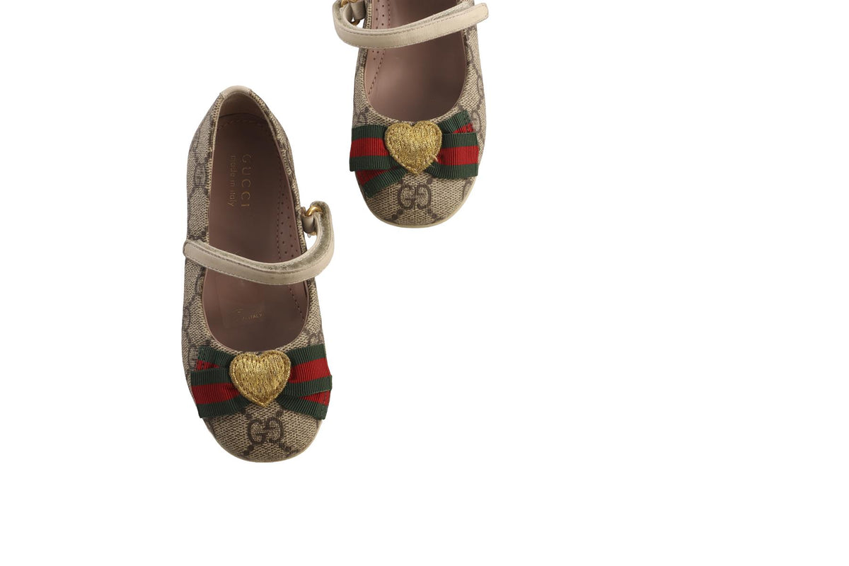GUCCI BROWN KIDS GIRLS BALLET FLATS EU 28 UK 10 US 11
