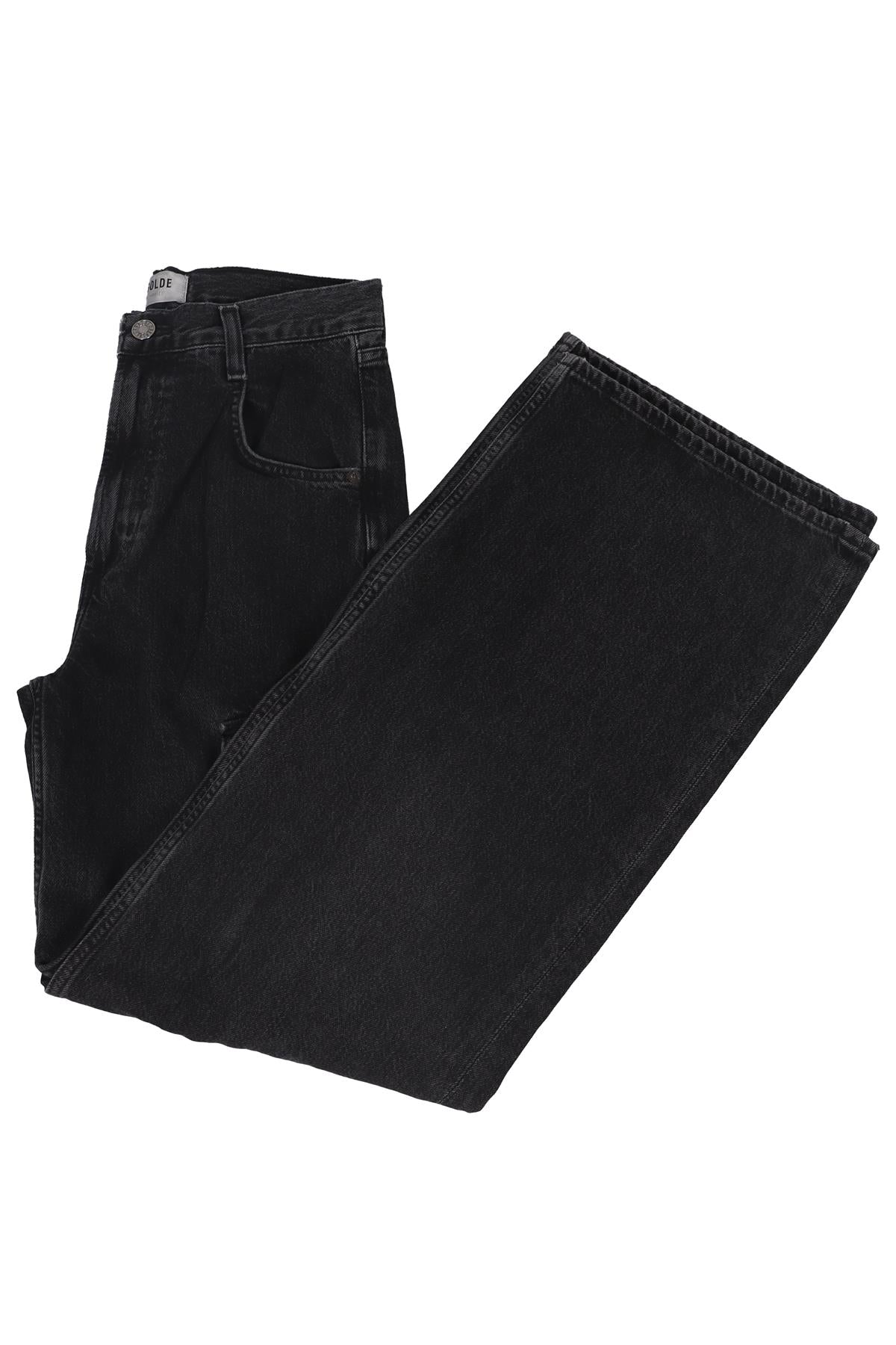 AGOLDE BLACK WIDE LEG JEANS W 24 UK 6