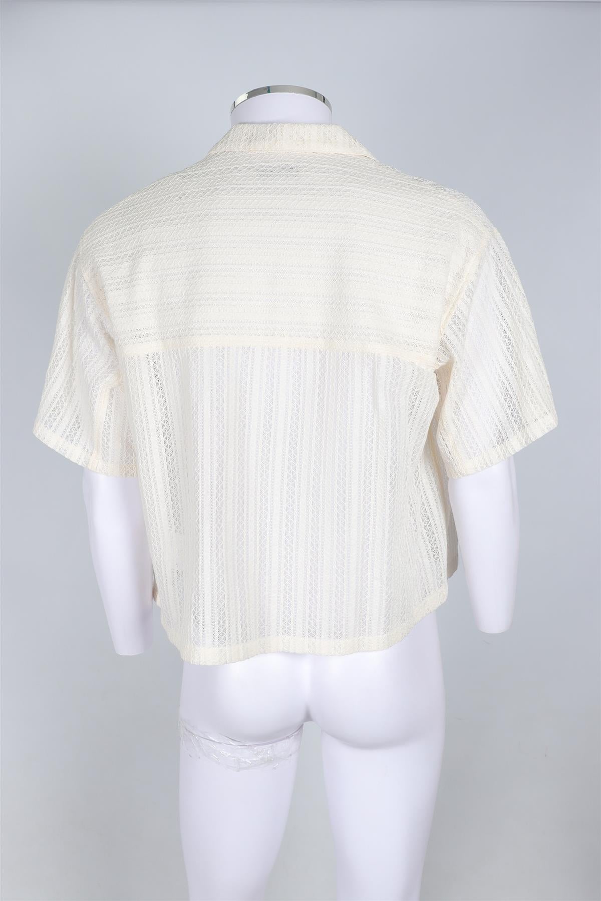 JIEDA CREAM MEN'S COTTON SHIRT SMALL