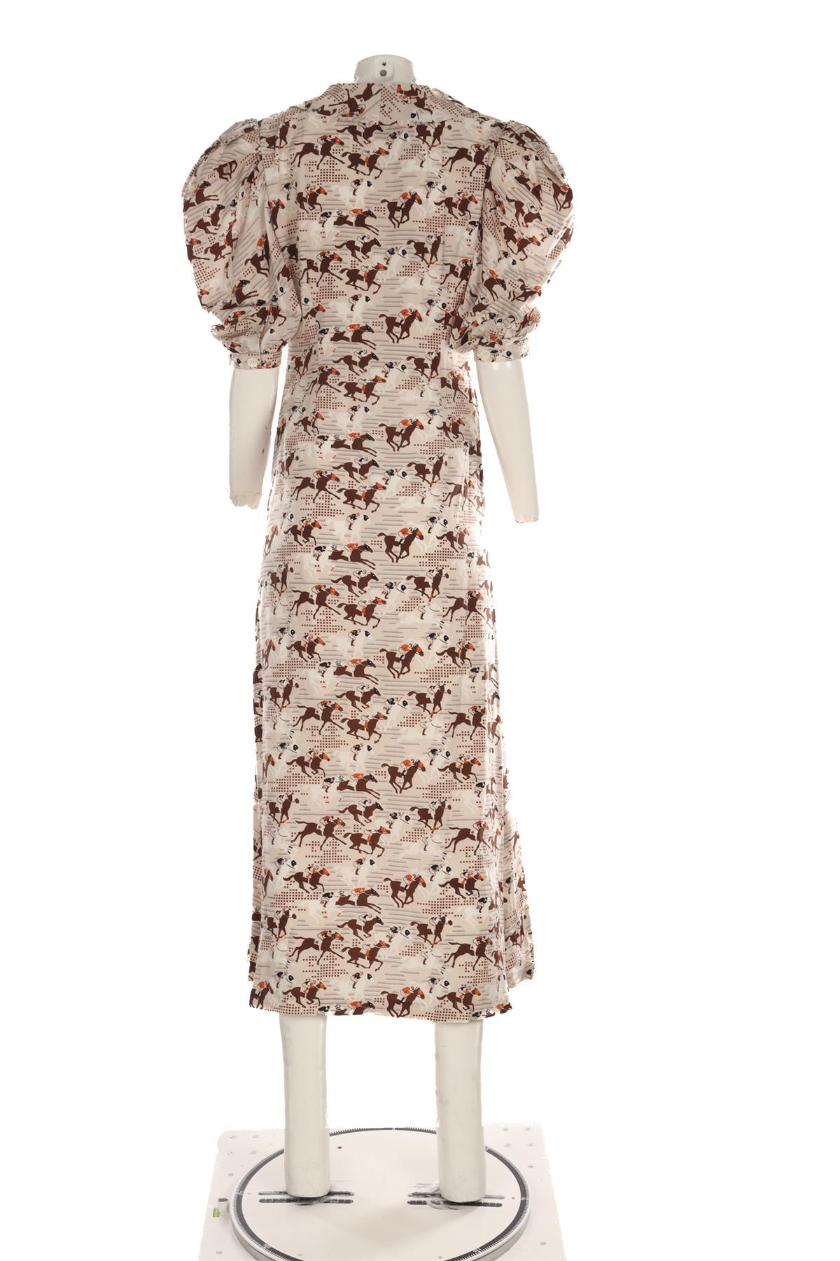 MIU MIU BEIGE SILK MIDI DRESS IT 44 UK 12