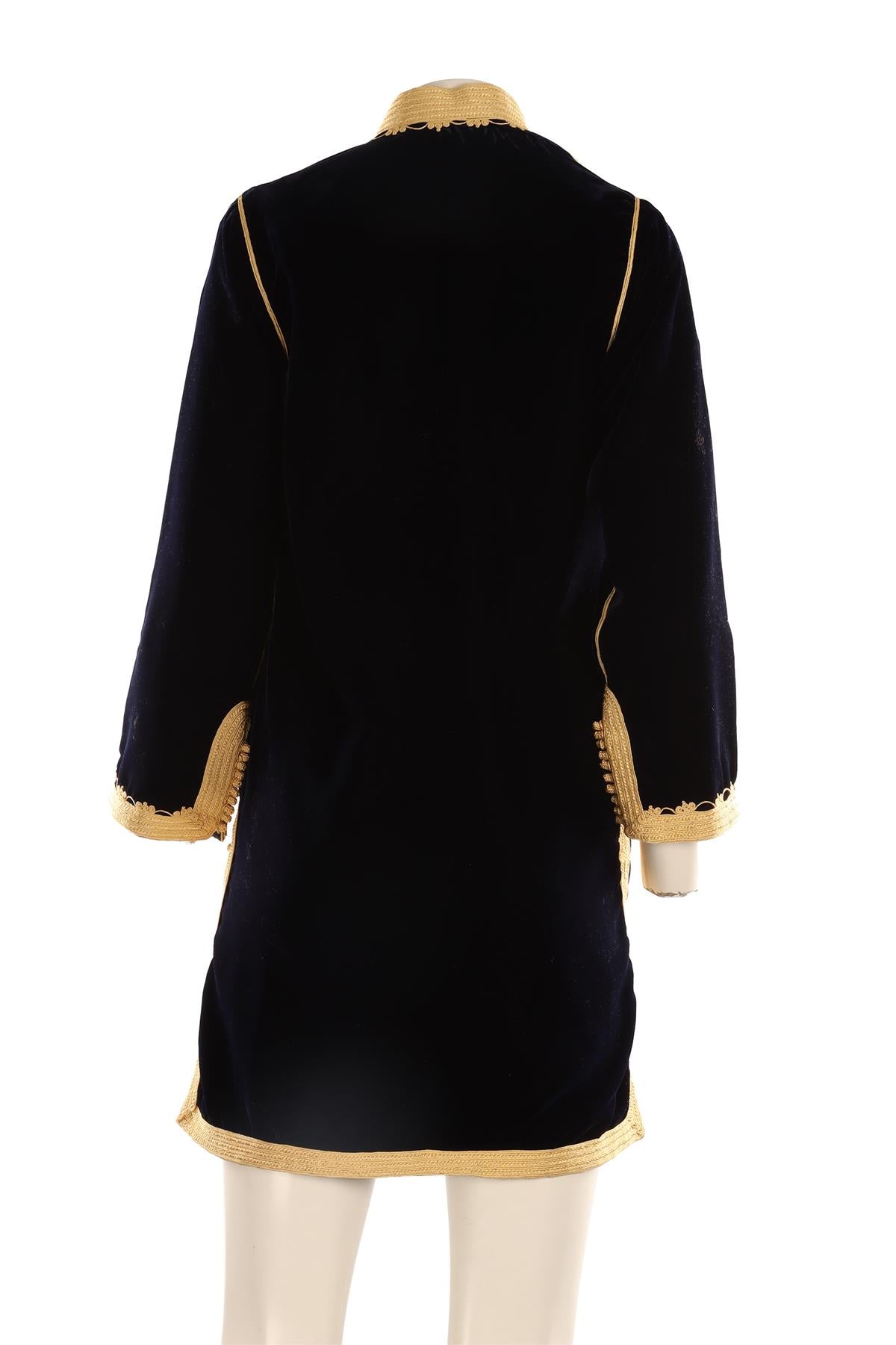 MUZUNGU SISTERS NAVY VELVET BLAZER XSMALL