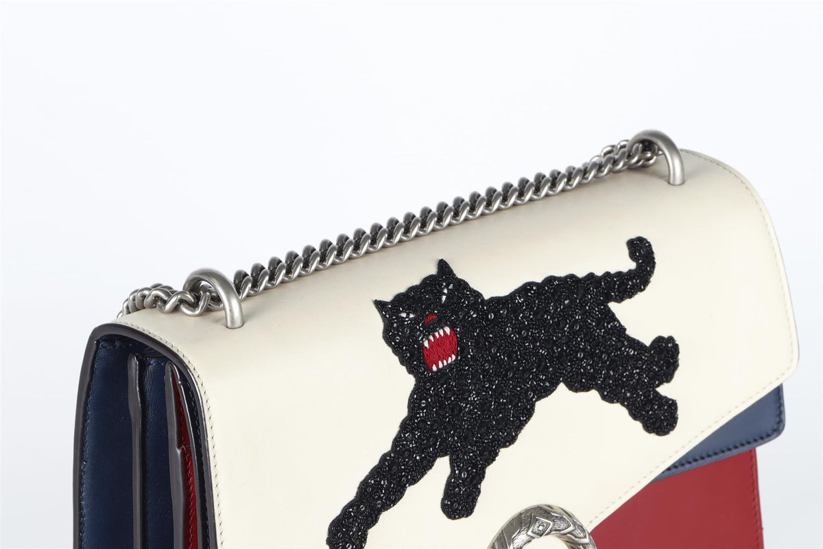 GUCCI RED DIONYSUS MEDIUM LEATHER SHOULDER BAG