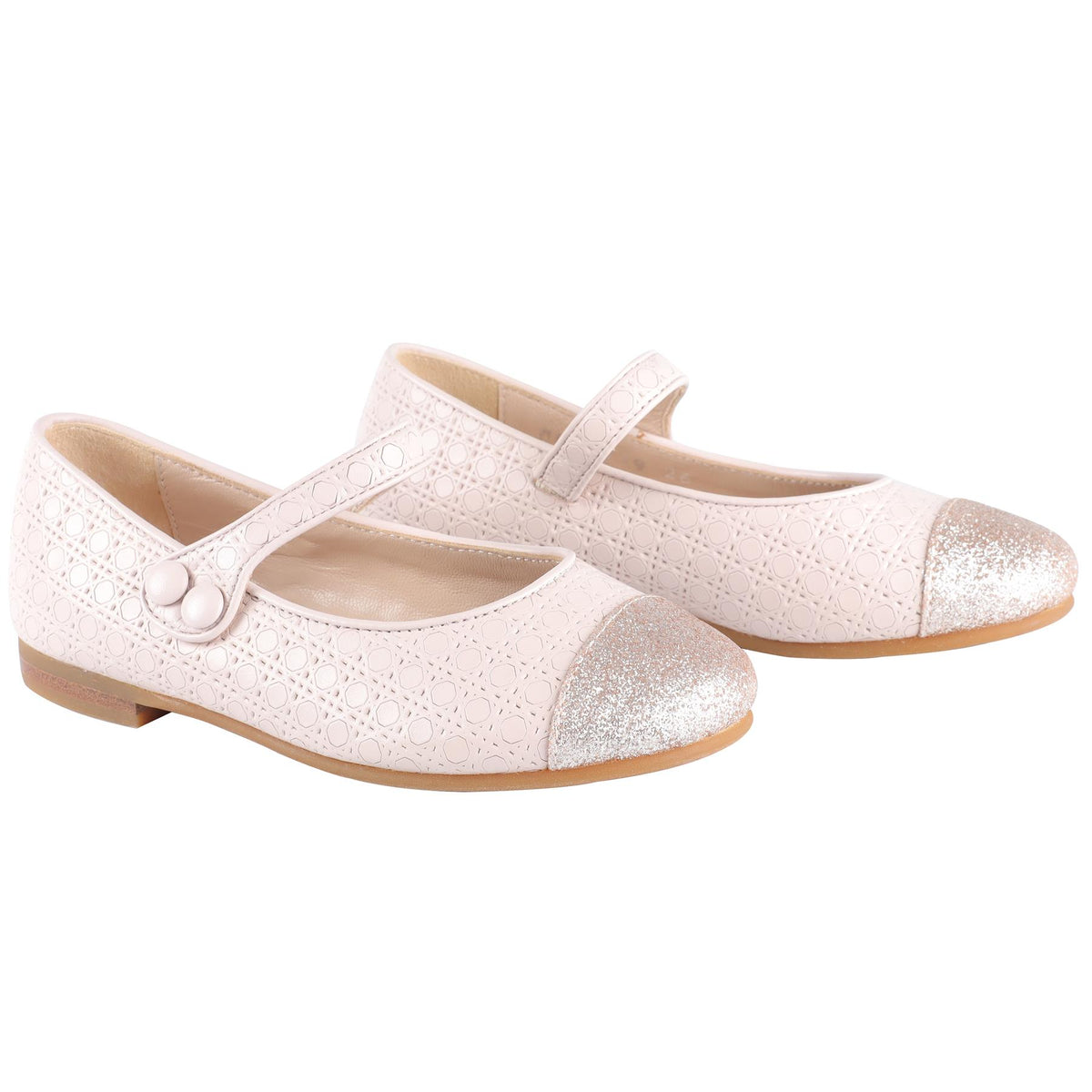 CHRISTIAN DIOR PINK KIDS GIRLS LEATHER BALLET FLATS EU 26 UK 8.5 US 9