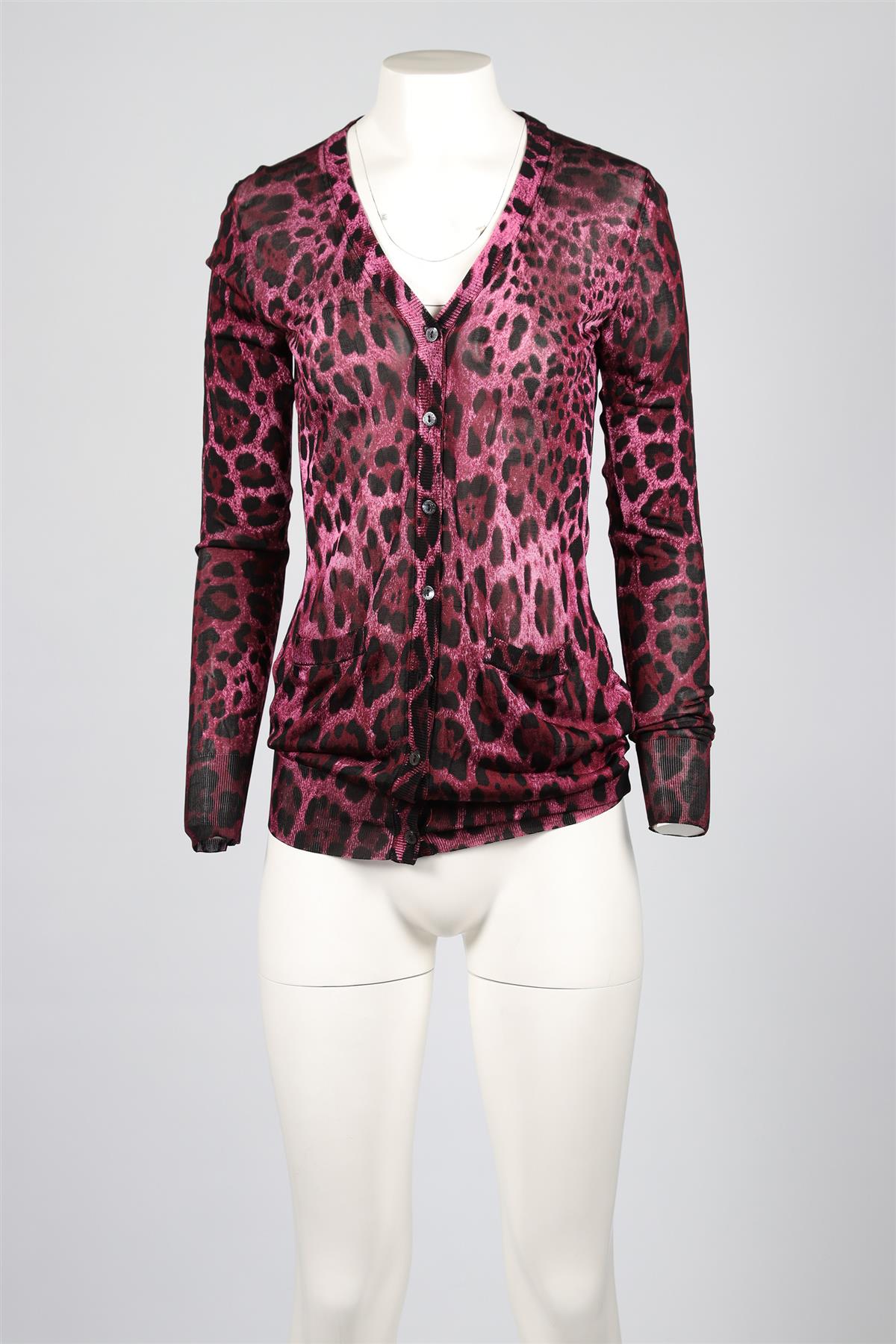 DOLCE & GABANNA PINK KNIT CARDIGAN IT 36 UK 4