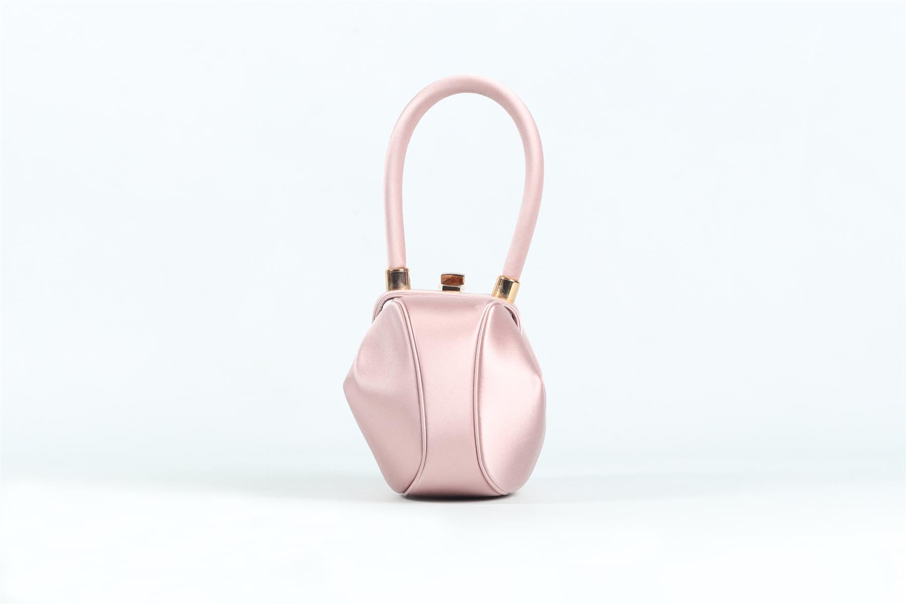 GABRIELA HEARST PINK DEMI SATIN TOTE BAG SMALL