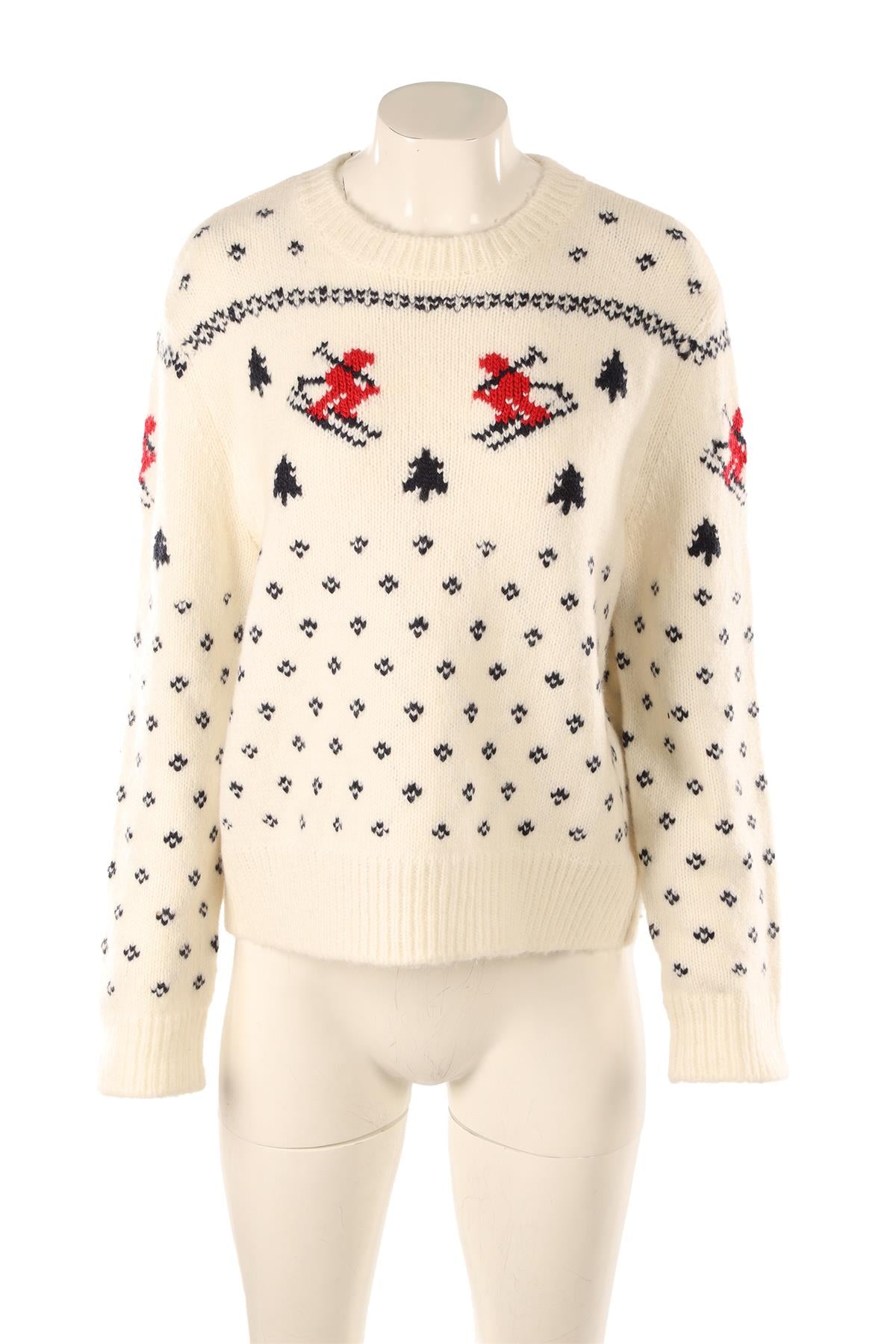 LE JEAN CREAM WOOL SWEATER MEDIUM