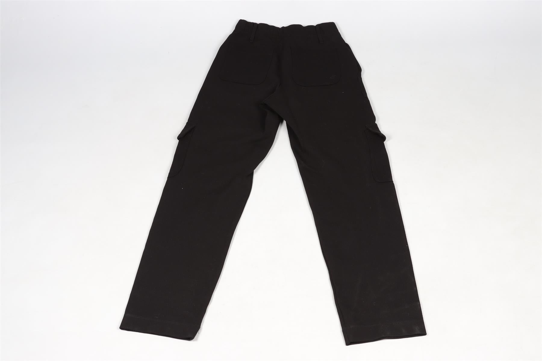 LESET BLACK JERSEY STRAIGHT LEG PANTS XSMALL