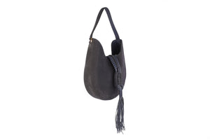 ALTUZARRA NAVY GHIANDA SUEDE SHOULDER BAG