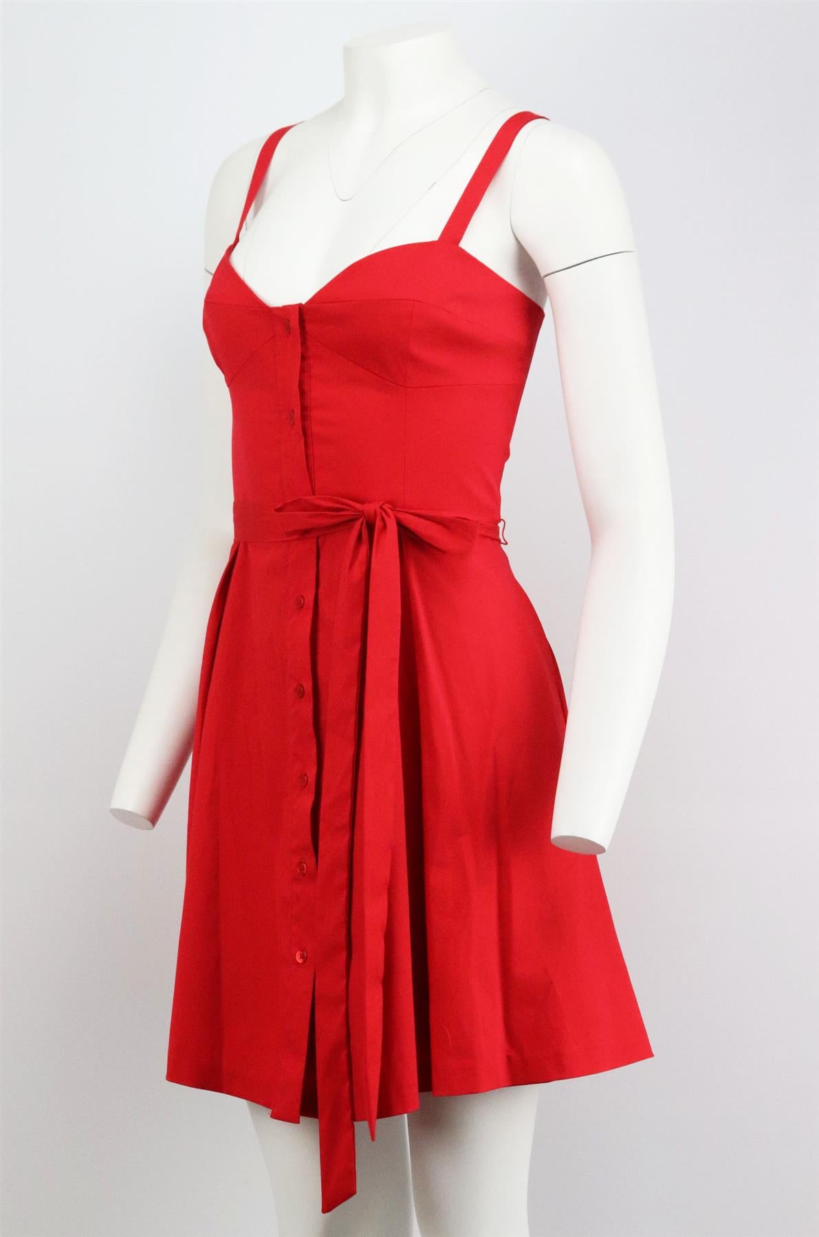 MILLY BELTED COTTON BLEND MINI DRESS US 10 UK 14