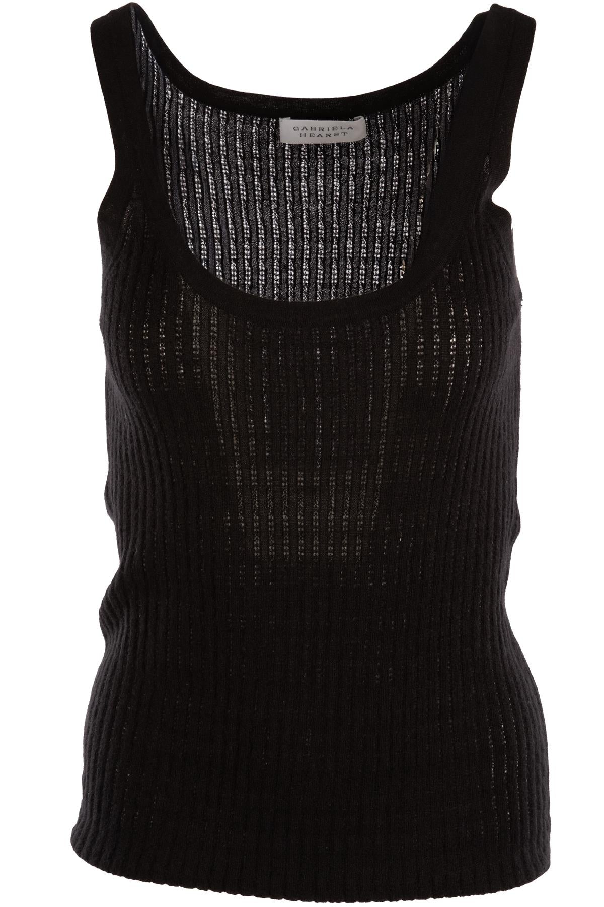 GABRIELA HEARST BLACK CASHMERE VEST LARGE