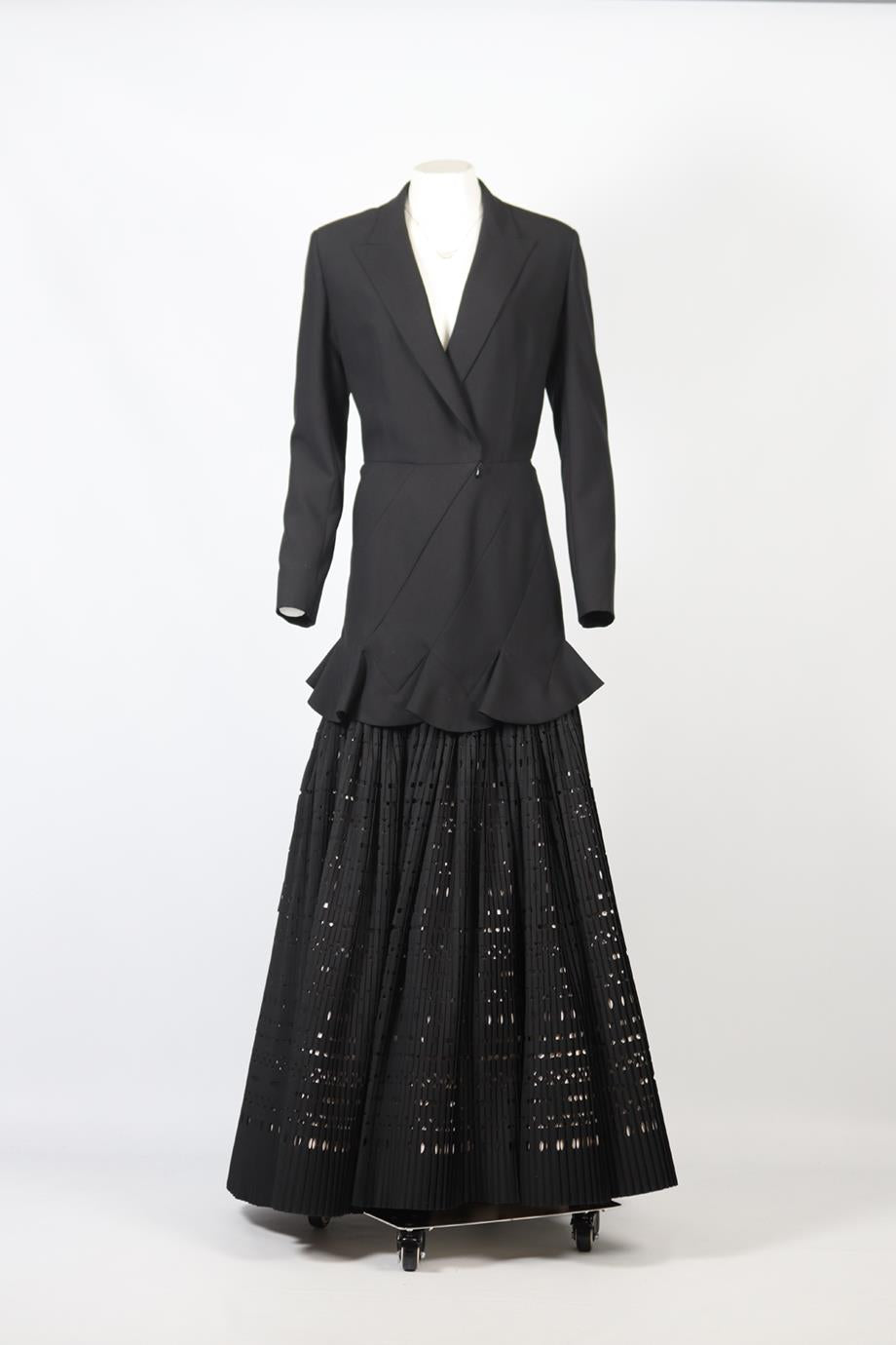 AZZEDINE ALAÏA HAUTE COUTURE WOOL BLEND GOWN LARGE