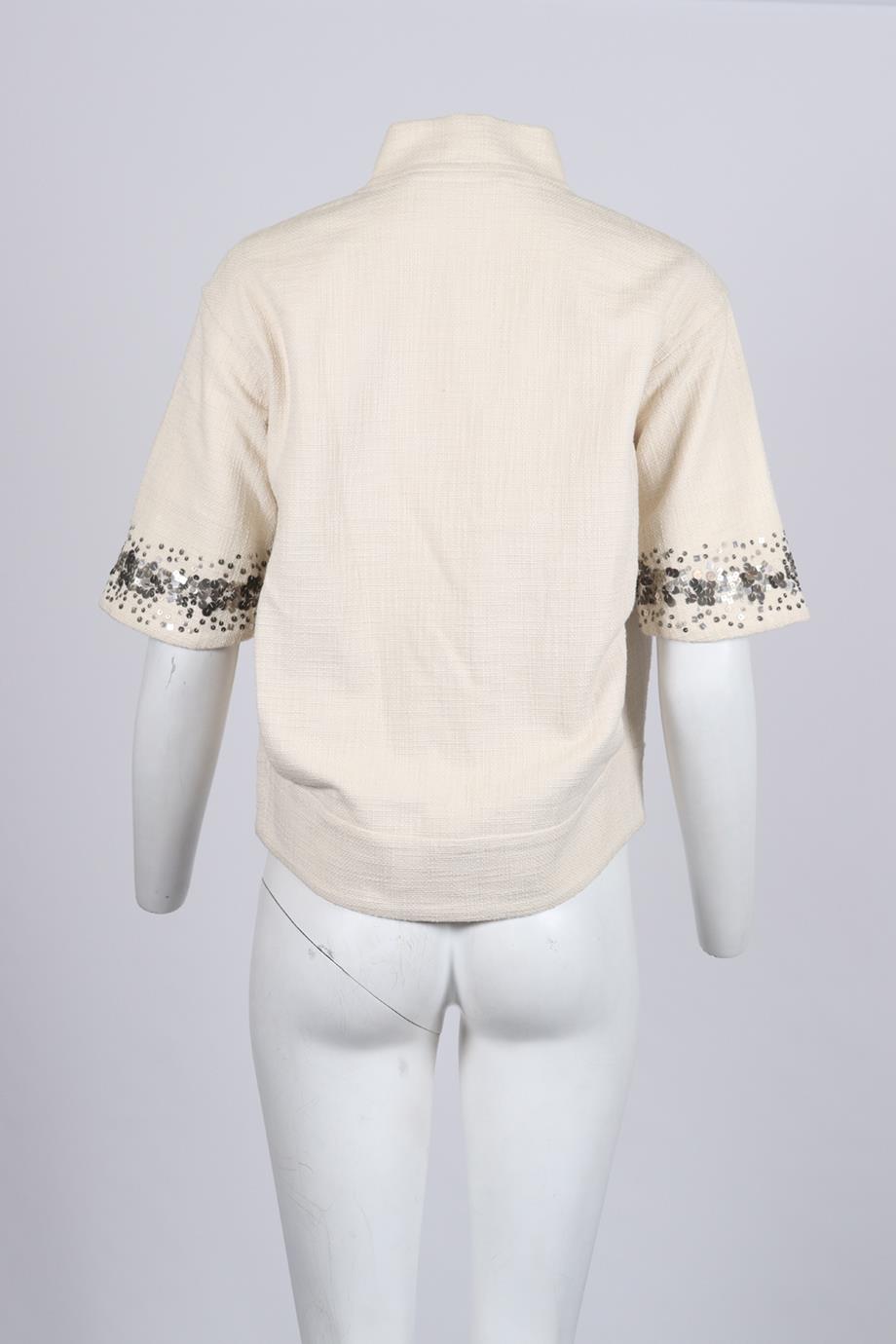 REBECCA TAYLOR COTTON JACKET US 0 UK 4