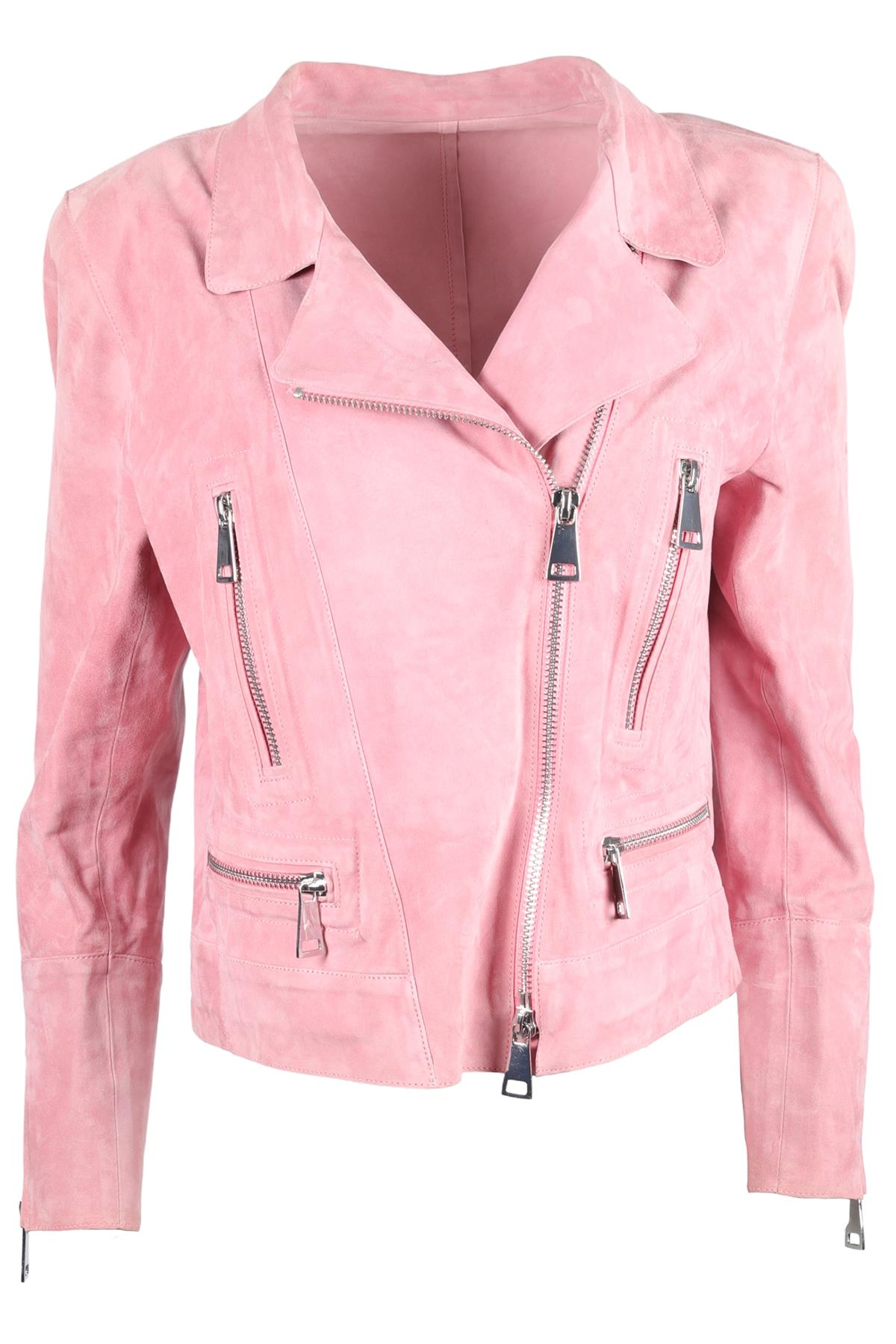Sylvie Schimmel Pink Suede Jacket FR 44 UK 16