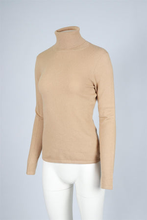 TSE CLASSIC TAN CASHMERE SWEATER MEDIUM