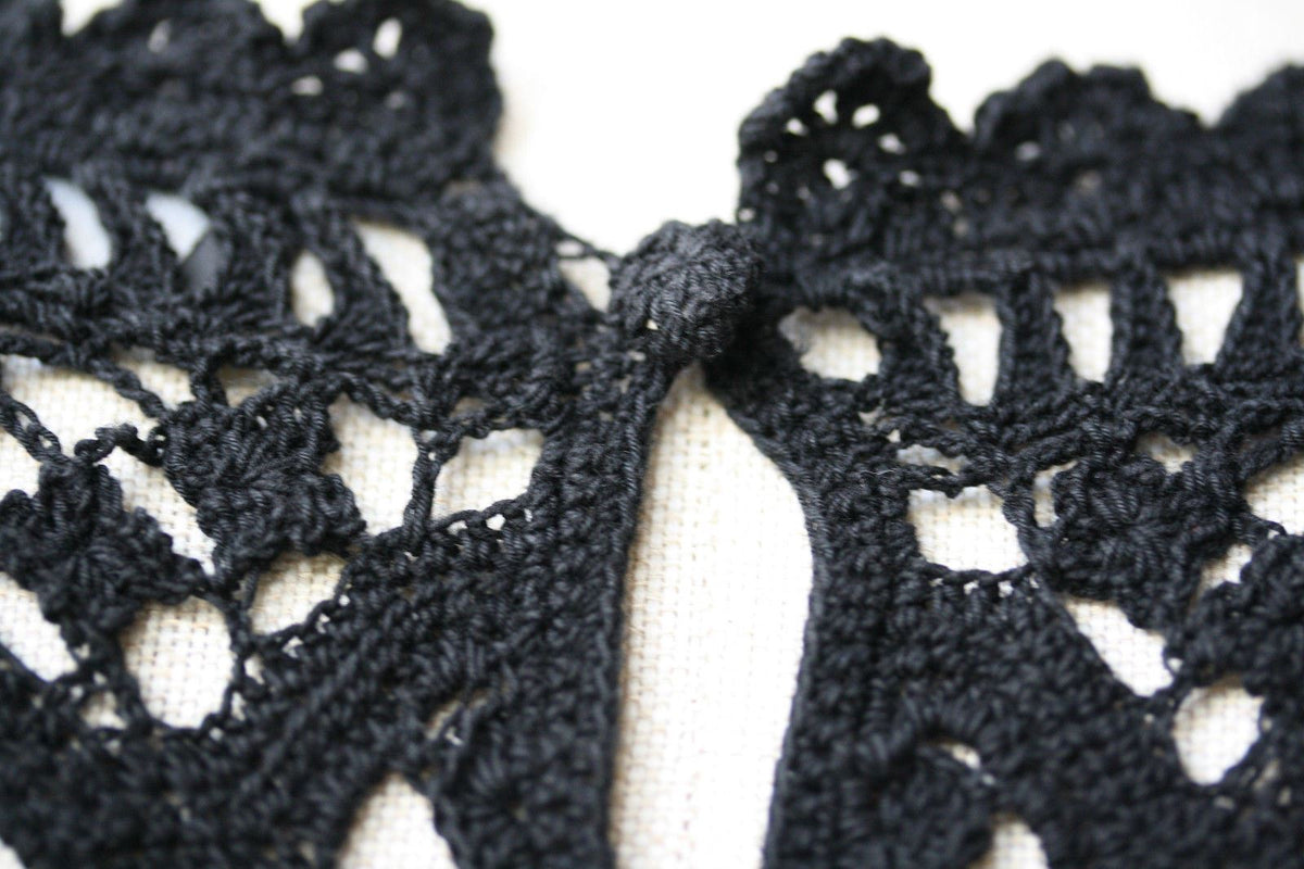 ISABEL MARANT BLACK VIENNA CROCHET TOP FR 40 UK 8/10