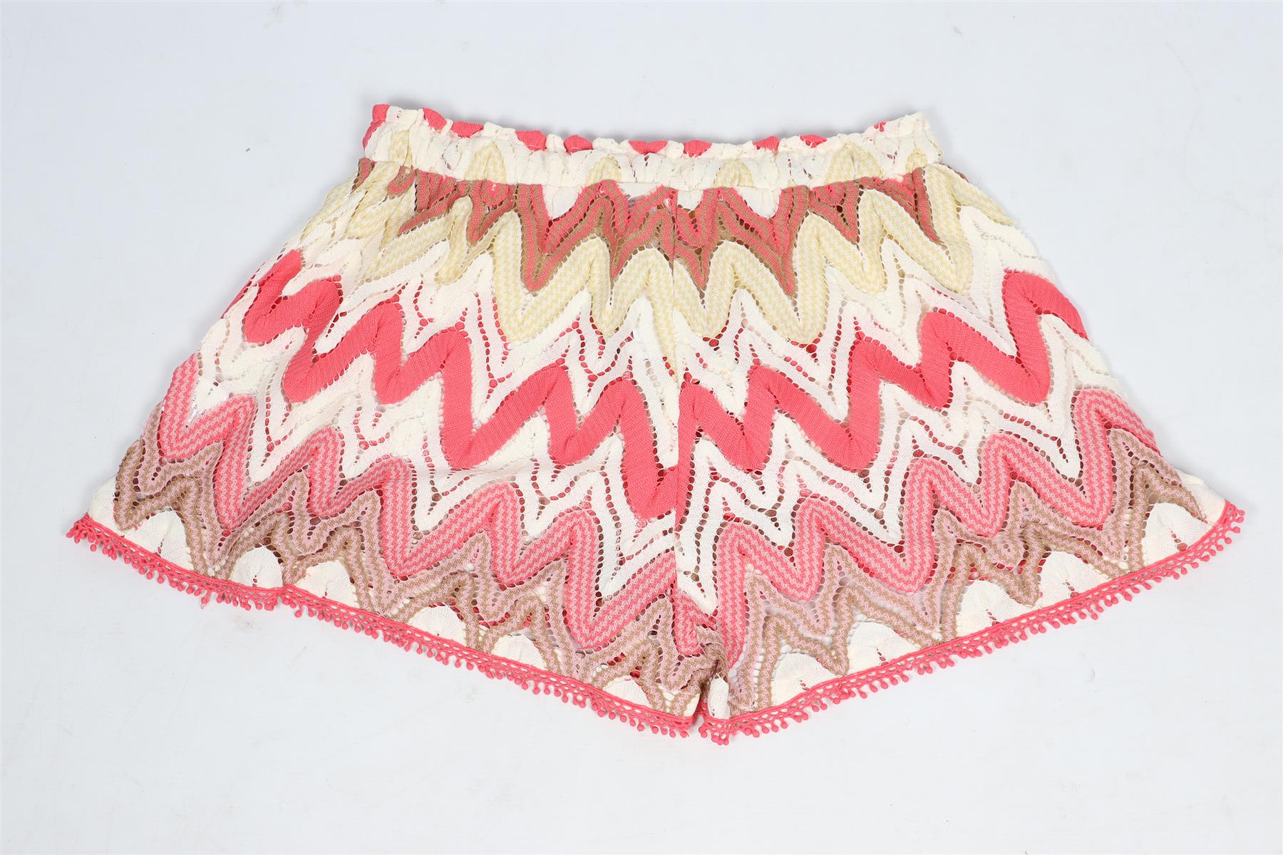 RAMY BROOK PINK CROCHET SHORTS LARGE